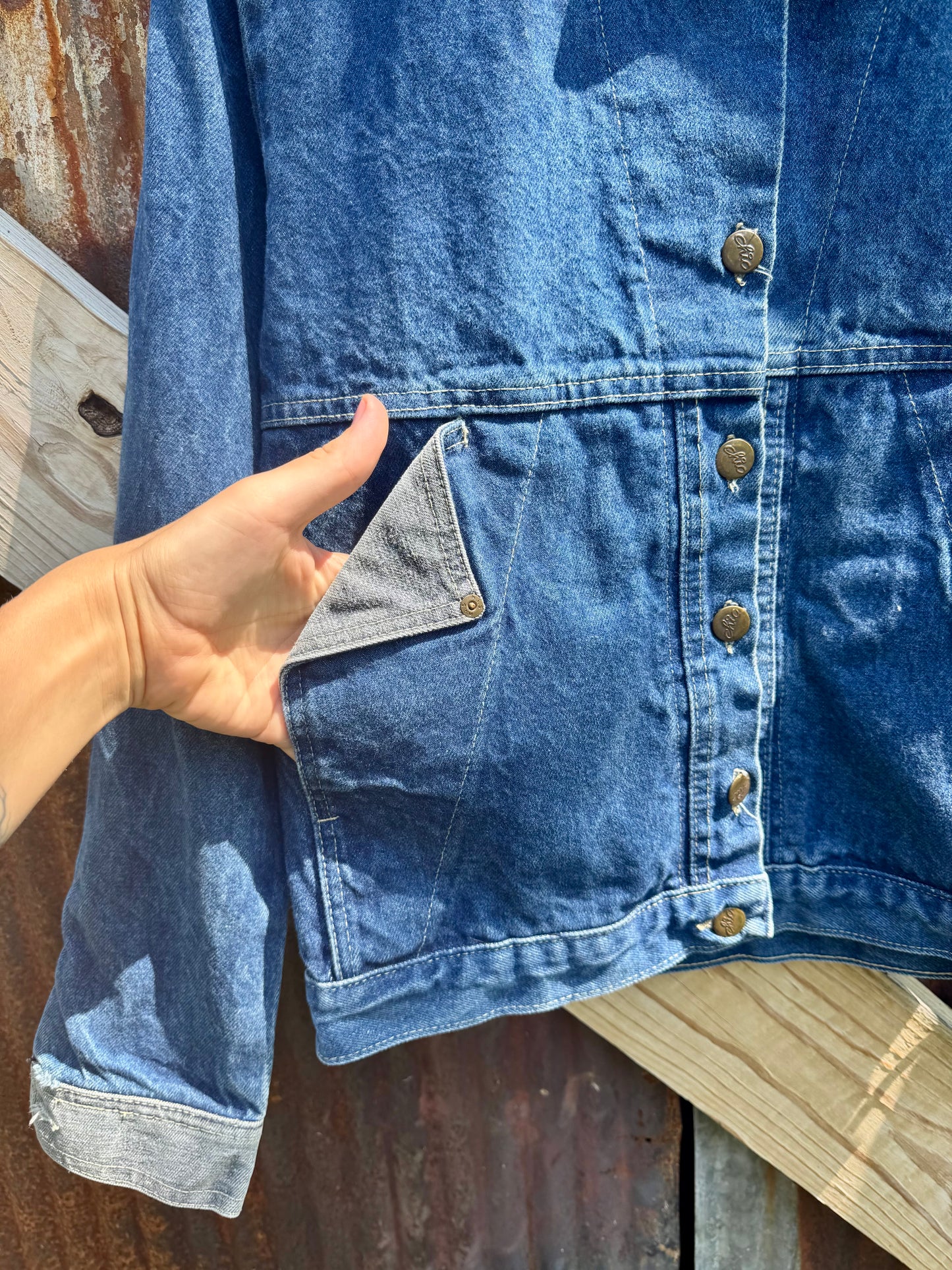 H.I.S Chic Two-Toned Denim Jacket