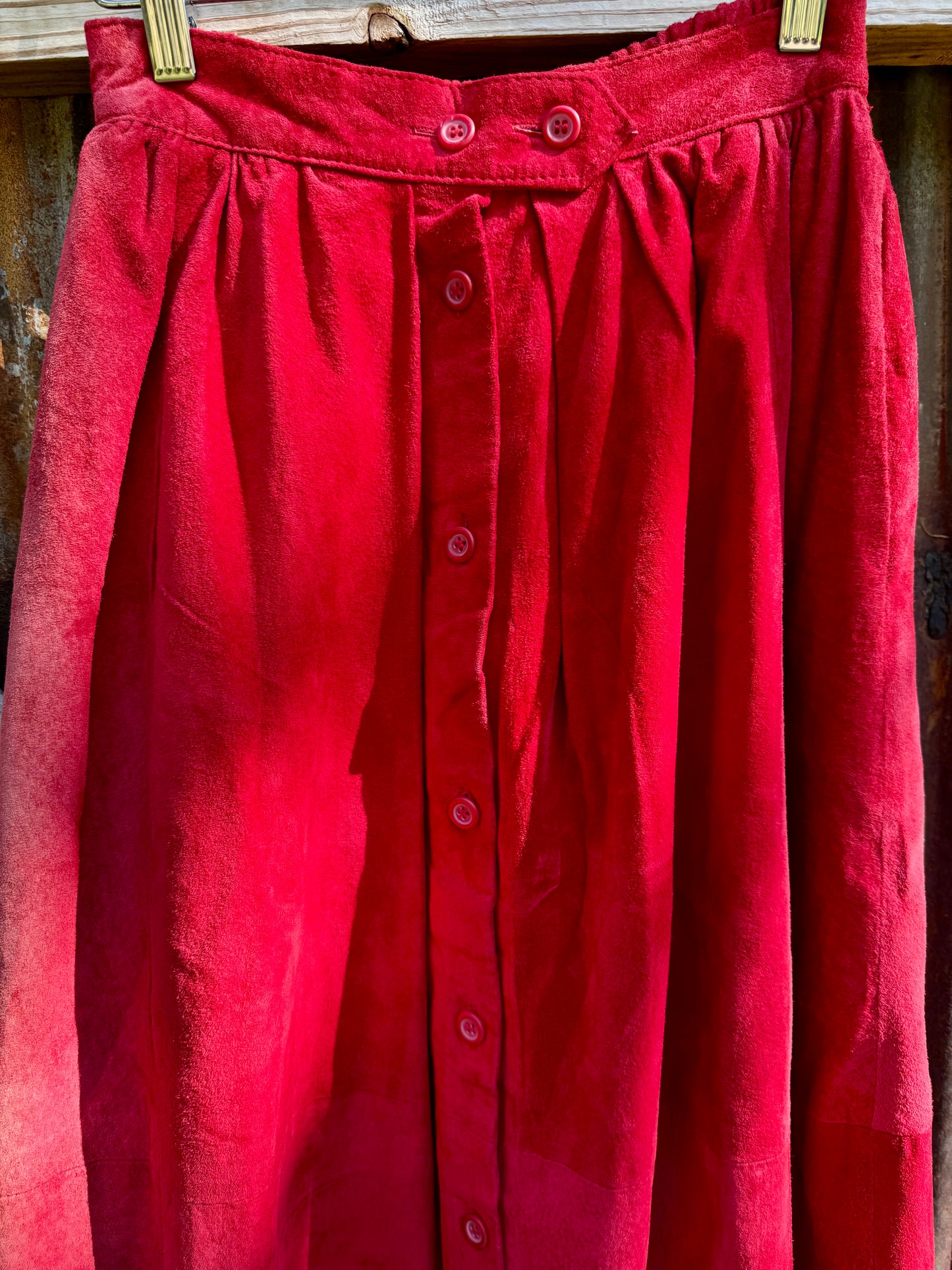 Blocked St. Malo Suede Skirt