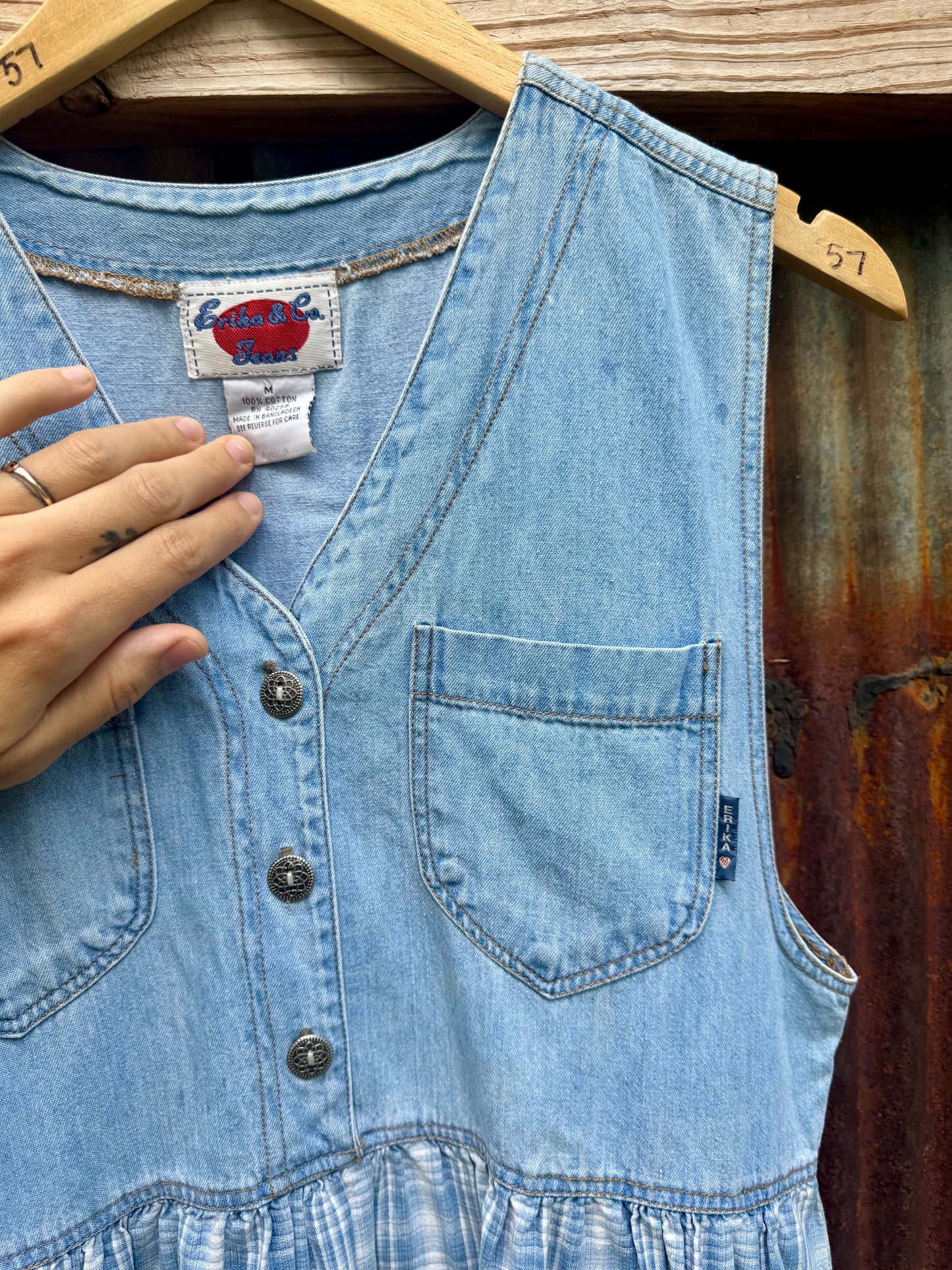 90s, Erika Jean Co Denim Babydoll