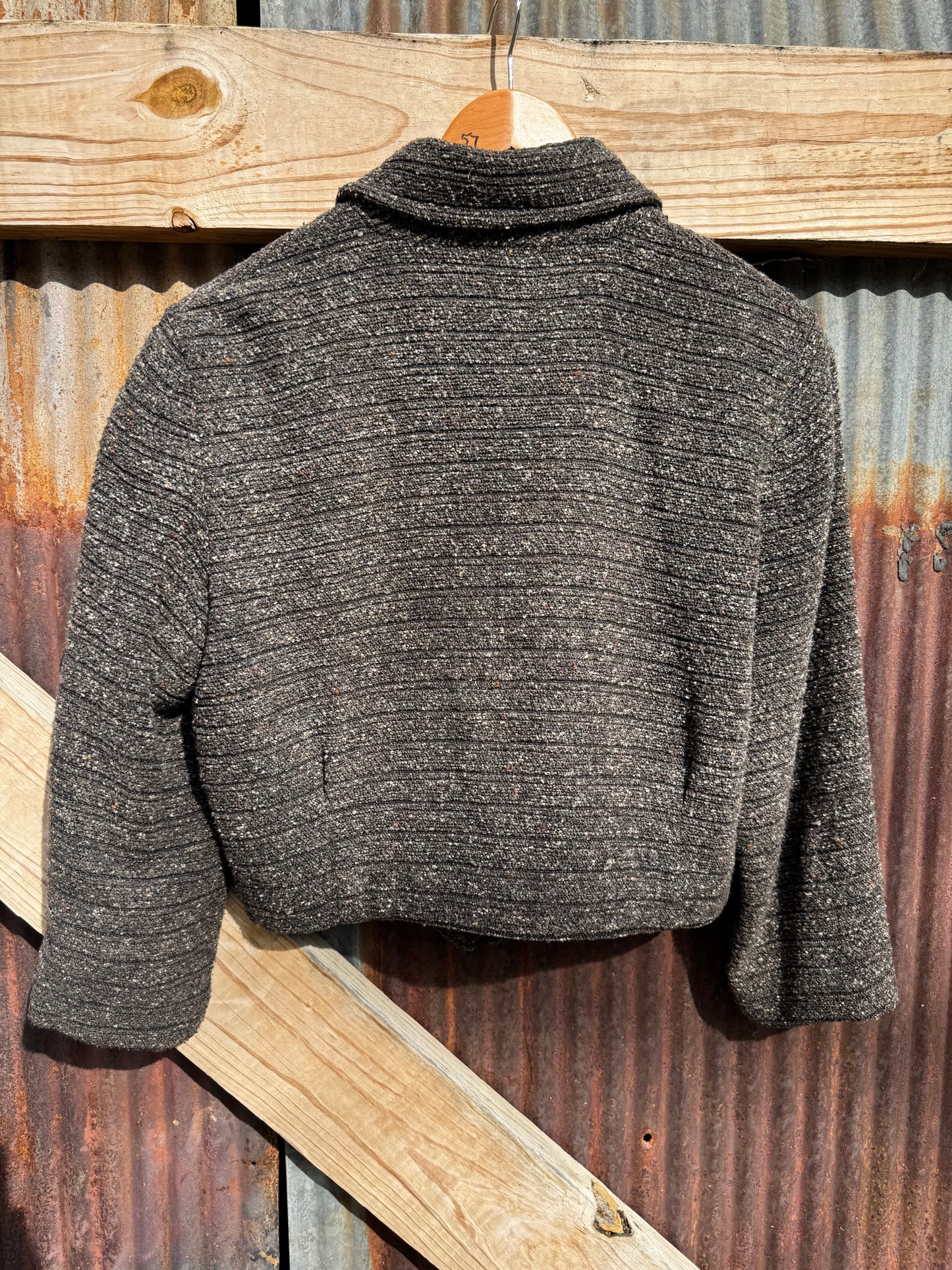 Woven Crop Blazer by Territory Ahead