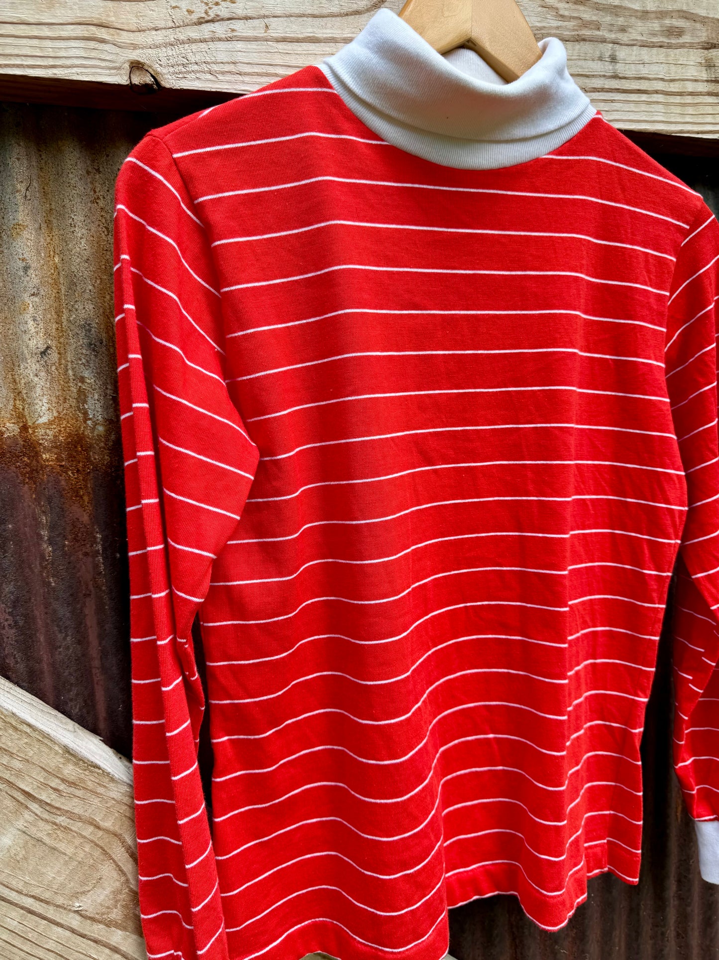 Country Cotton Striped Turtleneck