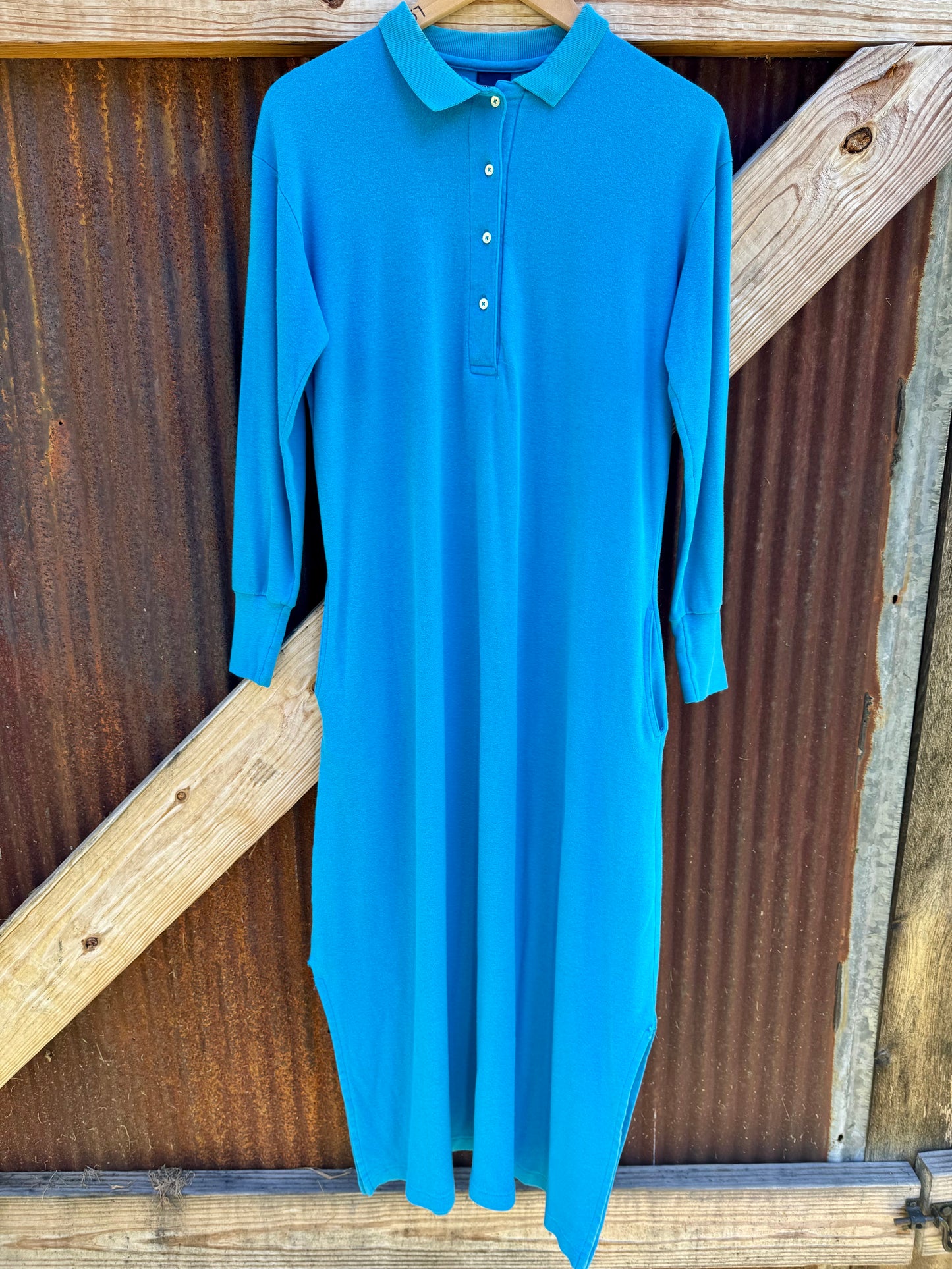 Lands End 1980s Shirt Dress