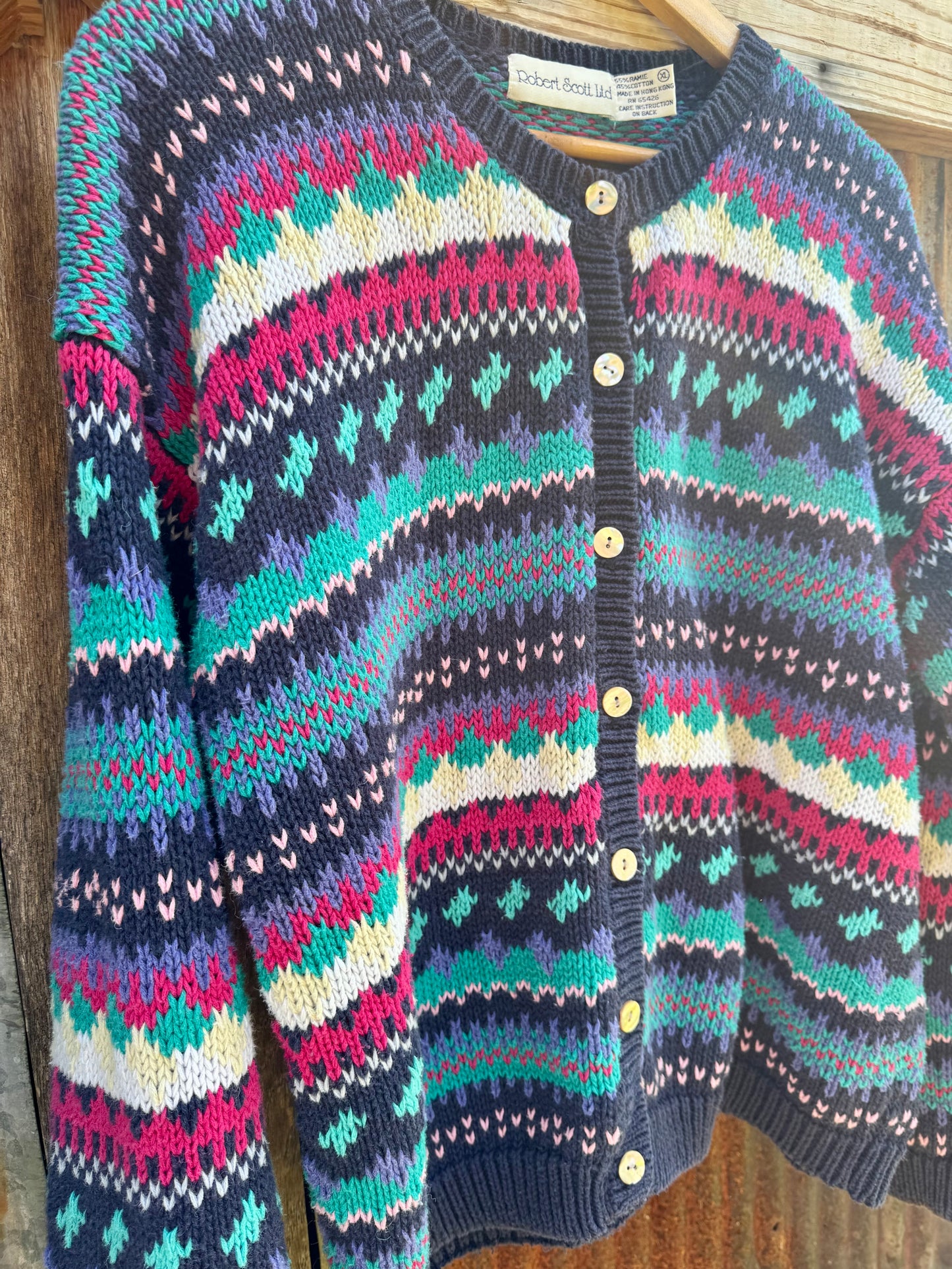 Cotton Ramie Knit Cardigan