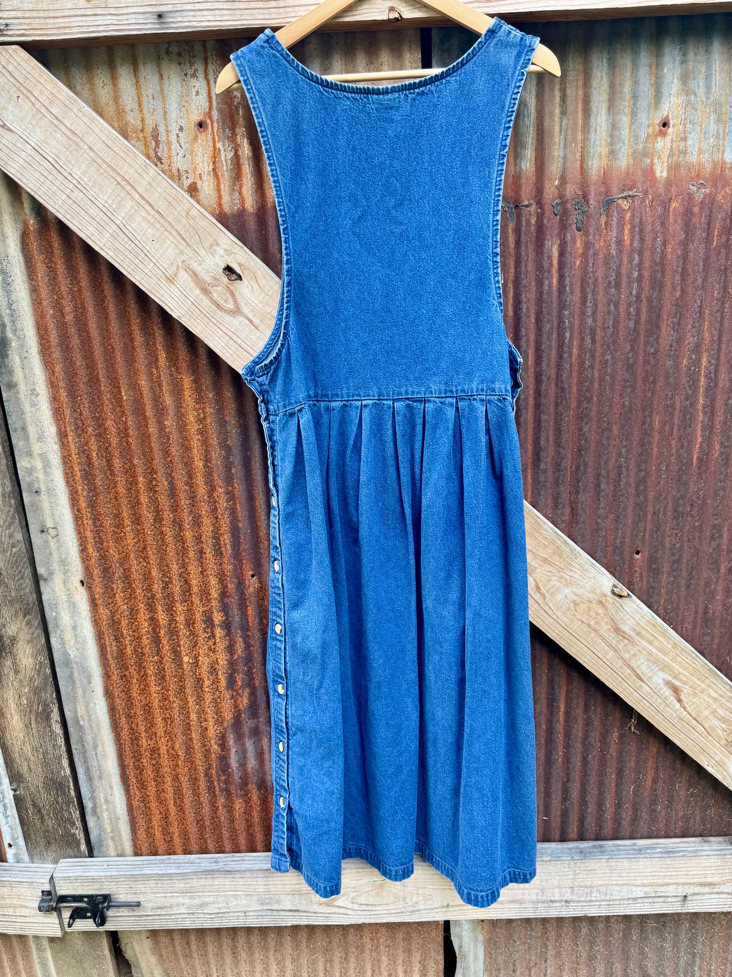 80s LL Bean Denim Apron Dress