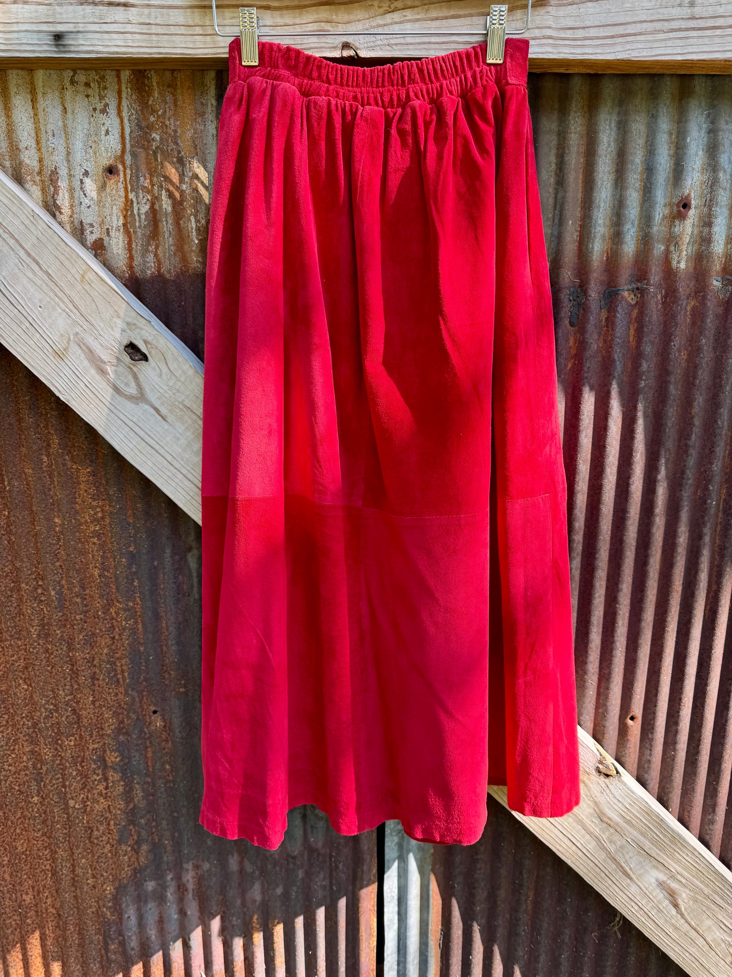 Blocked St. Malo Suede Skirt