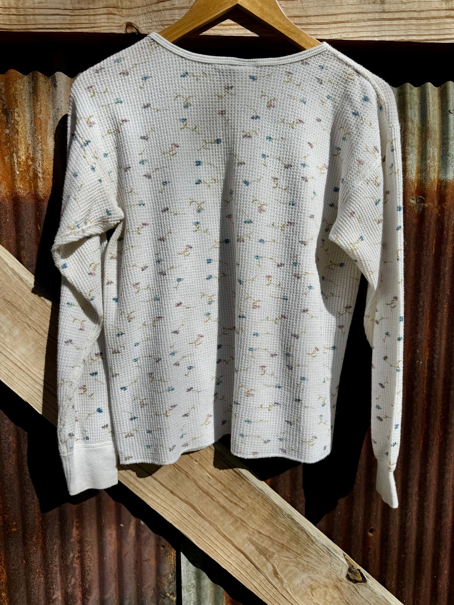 90s Floral Hanes Thermal