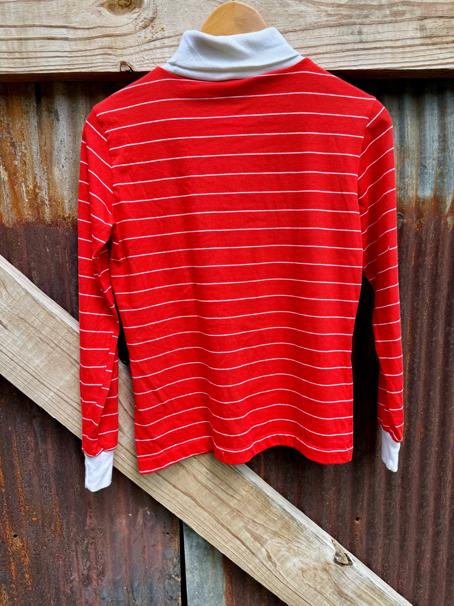 Country Cotton Striped Turtleneck