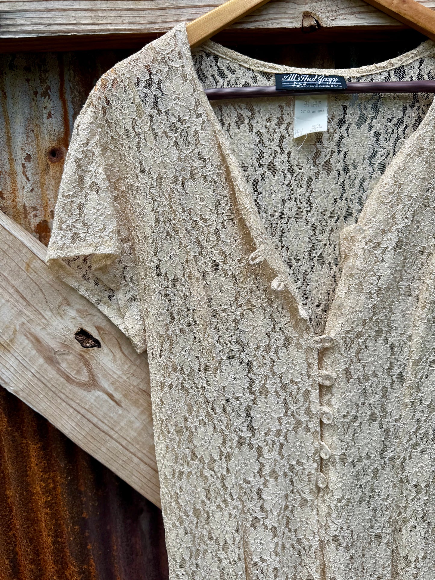 All That Jazz Lace Cream Maxi, 90s