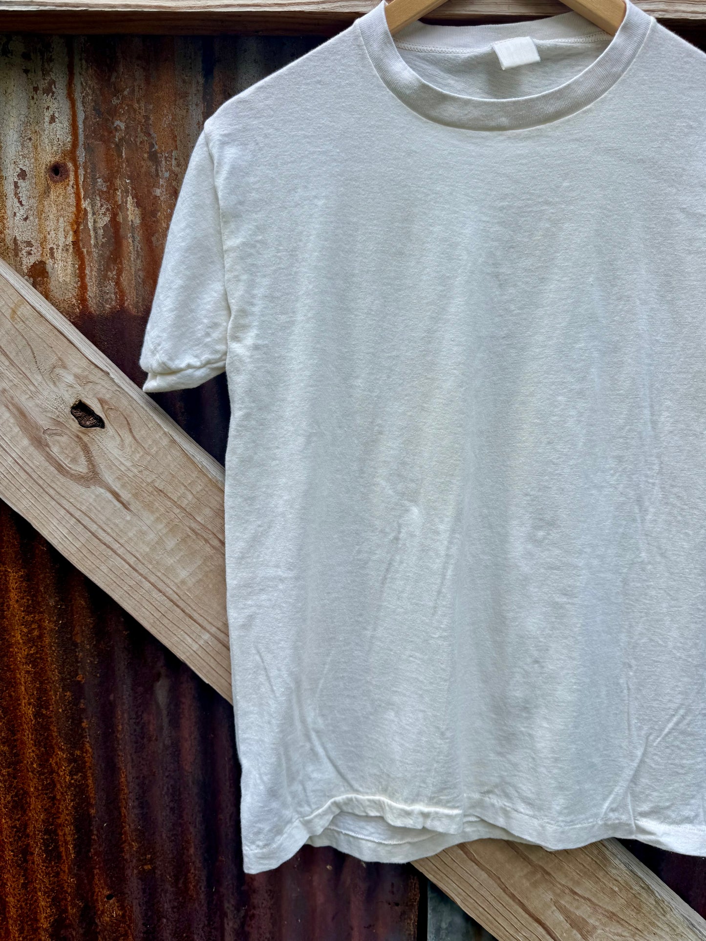 Vintage Single Stitch White Tee