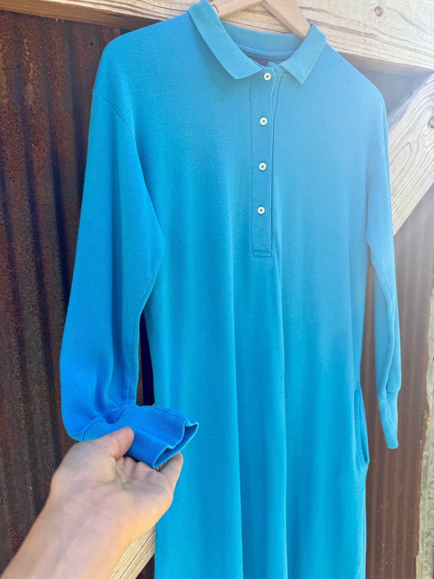 Lands End 1980s Shirt Dress