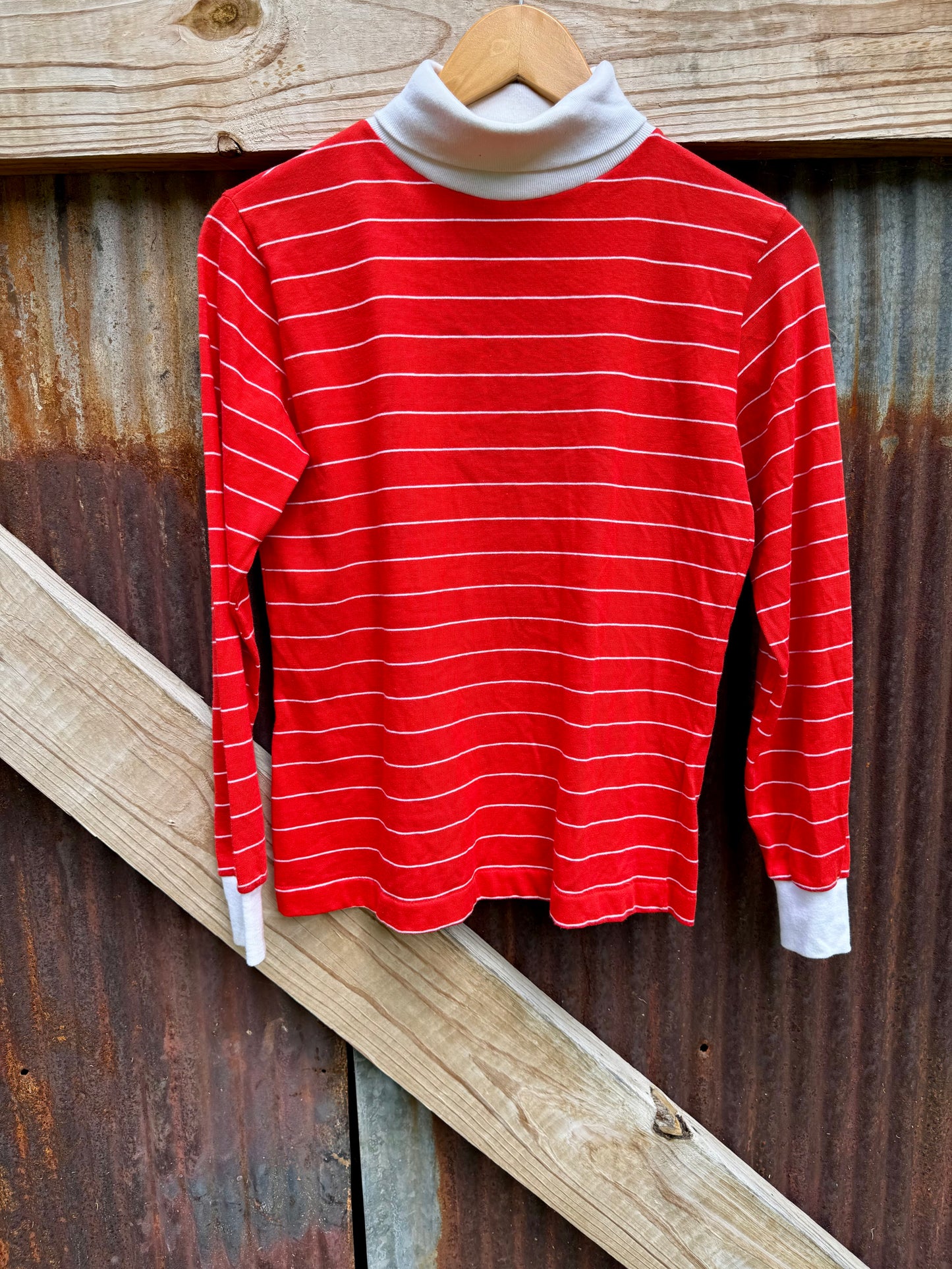 Country Cotton Striped Turtleneck