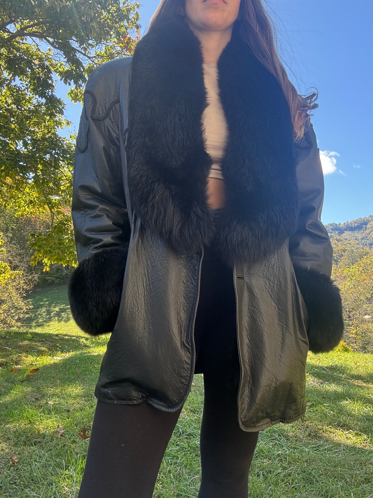 Lamb Napa Jacket, Removable Fur
