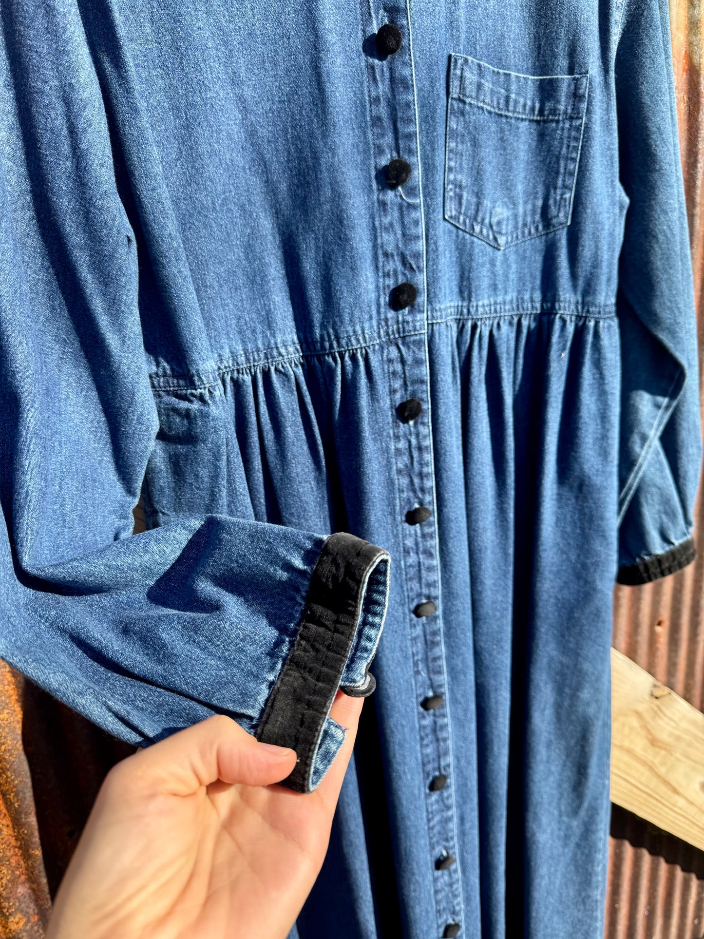 90s Denim Maxi Dress