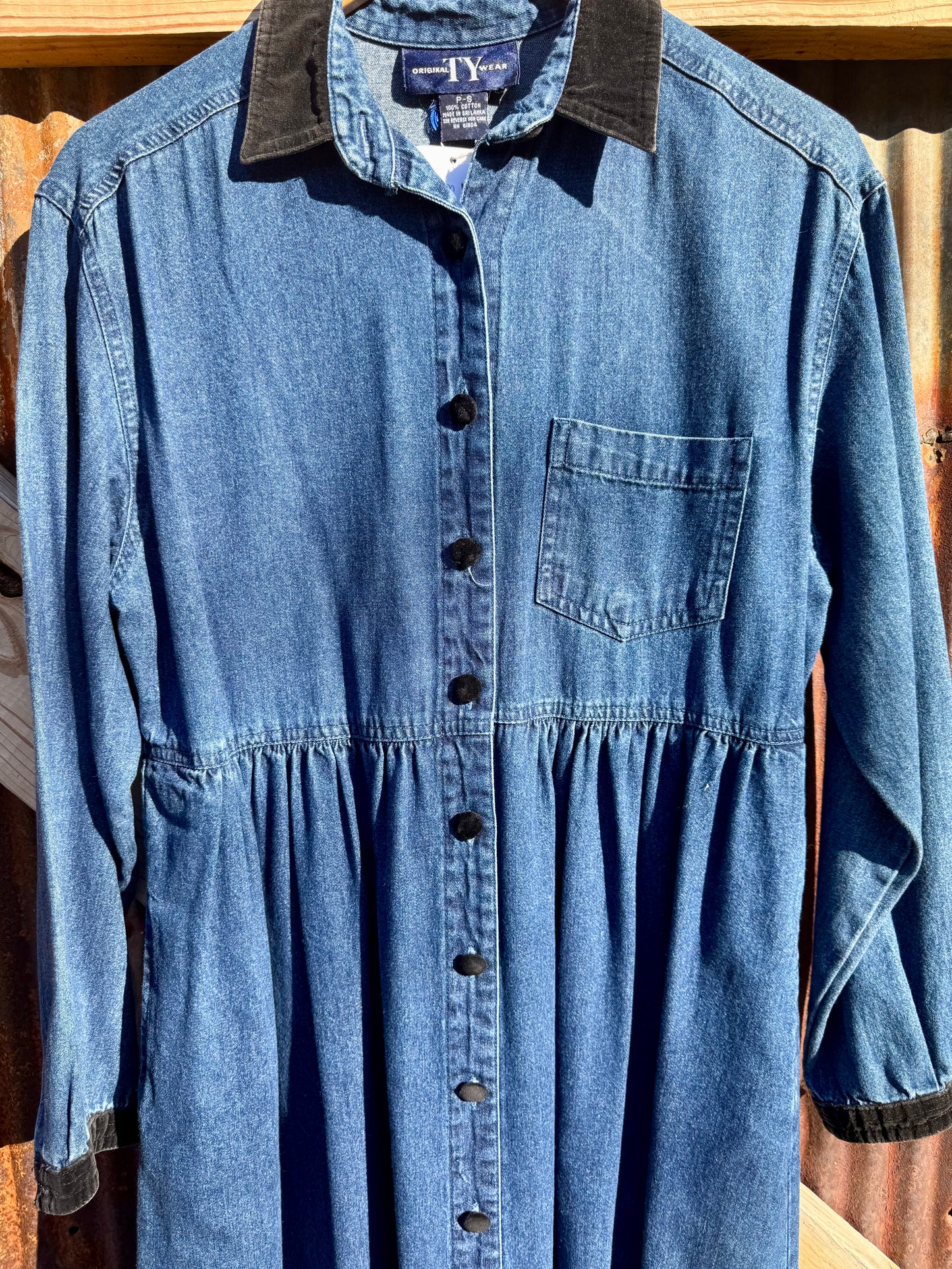 90s Denim Maxi Dress