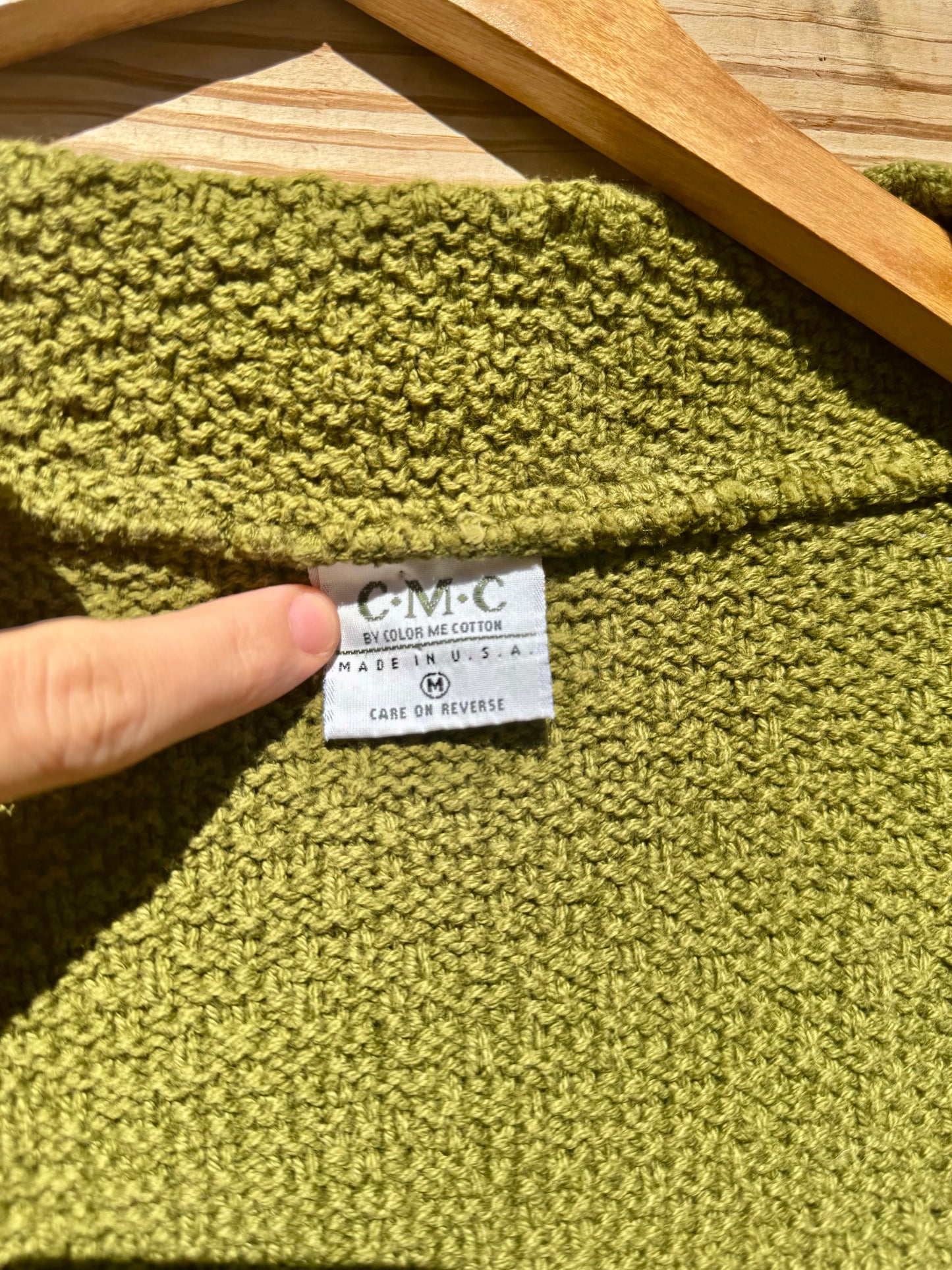90s CMC Green Knit Cardigan
