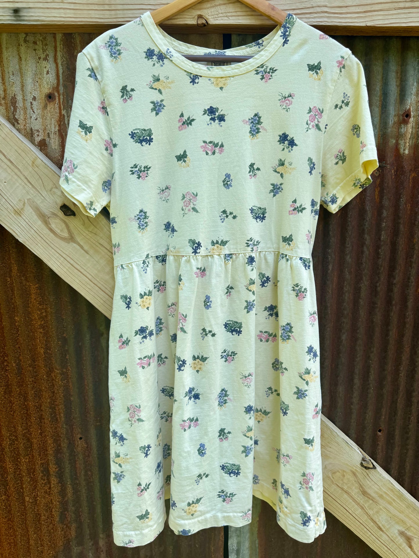 90s Cotton Floral Babydoll Style Mini