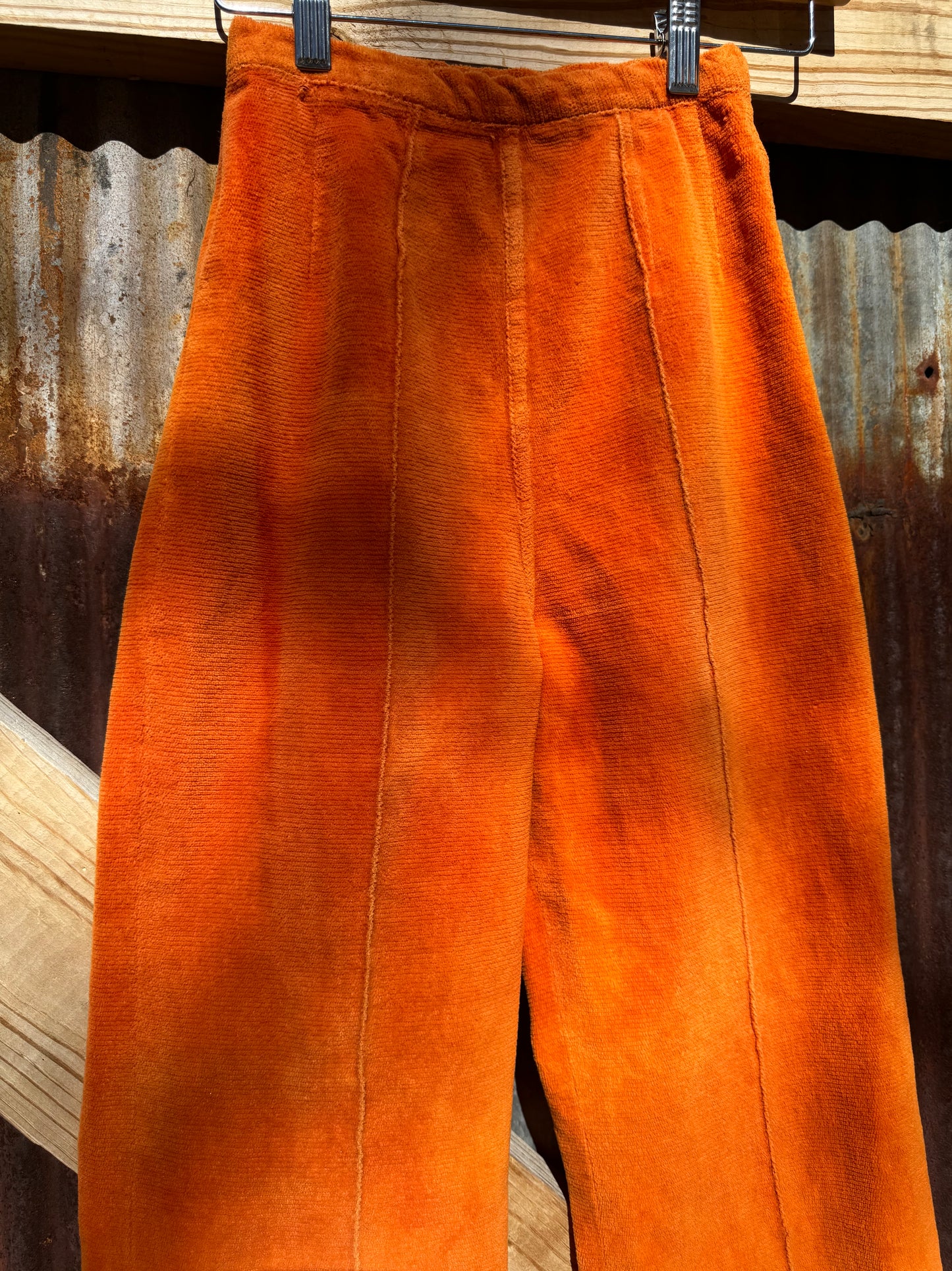 60s Cotton Velvet Flare Pants