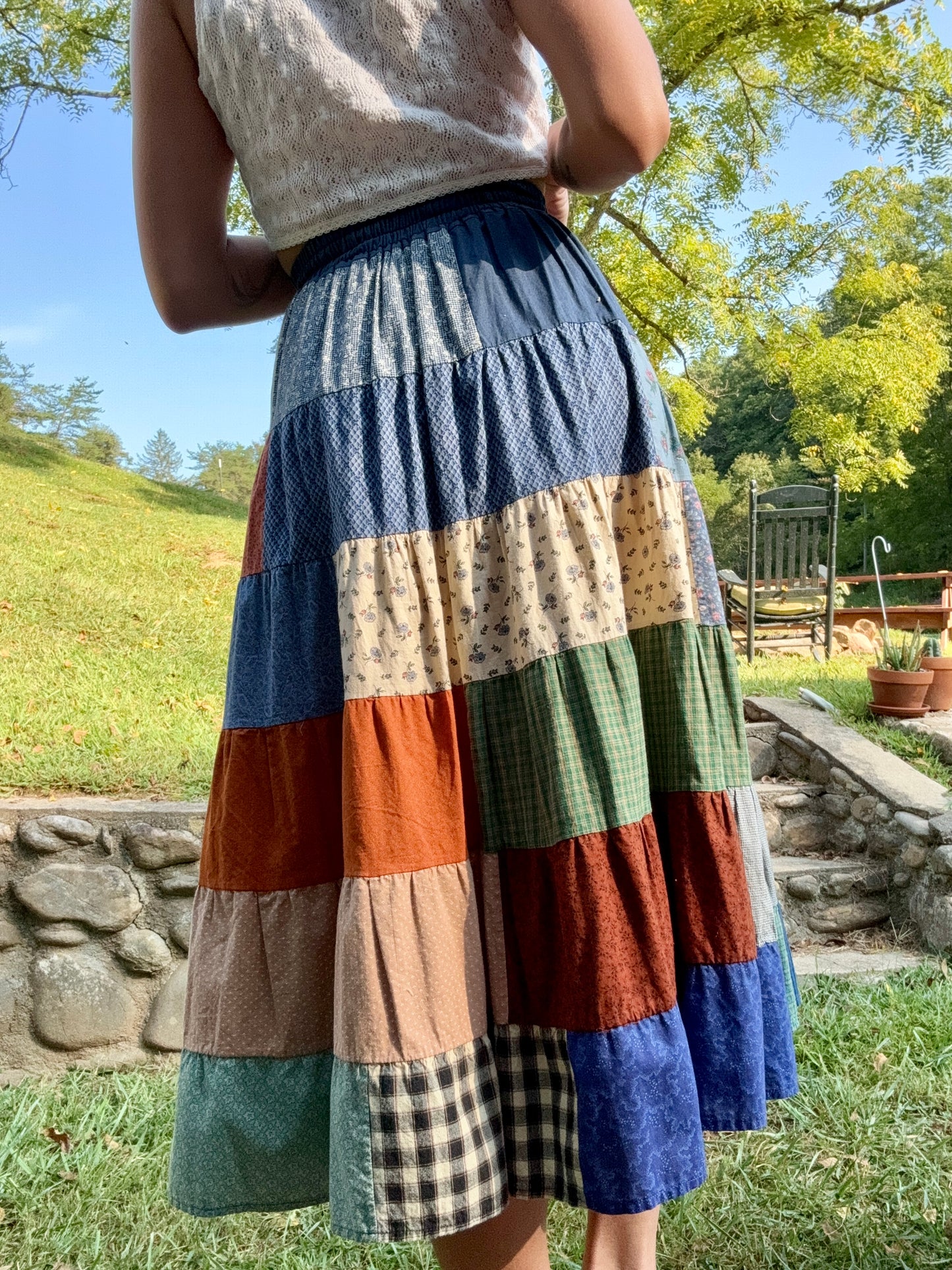 Cotton Patchwork Skirt