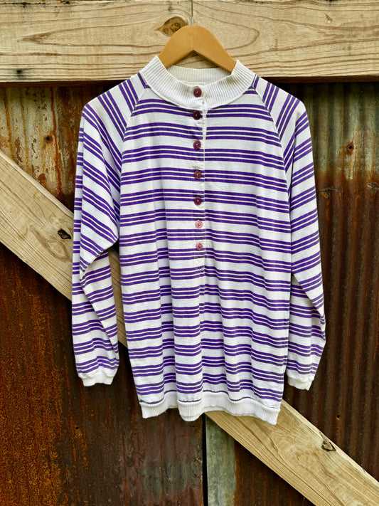 90s Cotton & Bows Striped Shirt