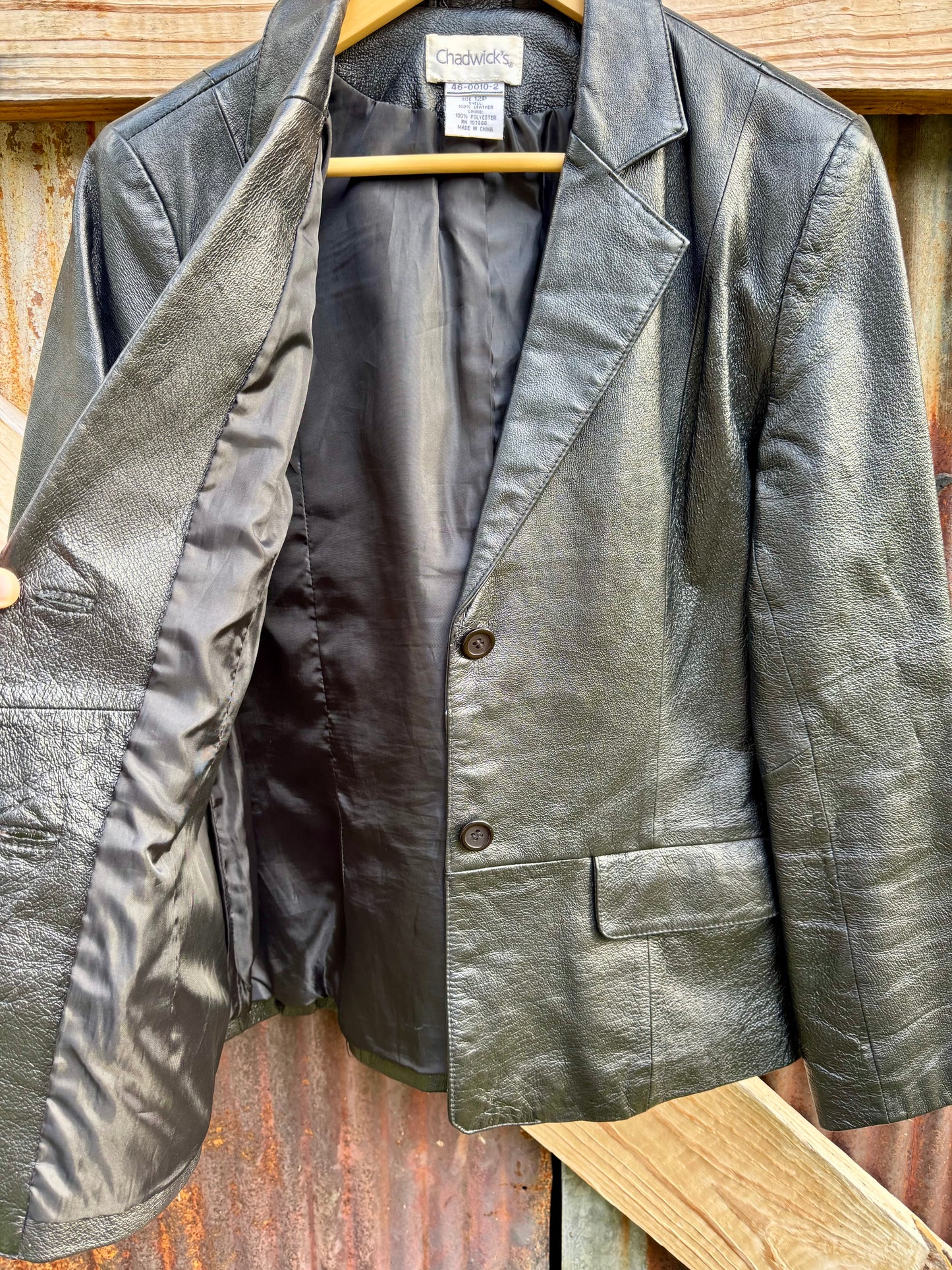 Leather Blazer Style Jacket