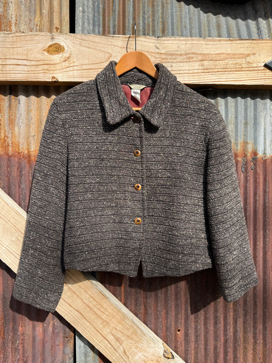 Woven Crop Blazer by Territory Ahead