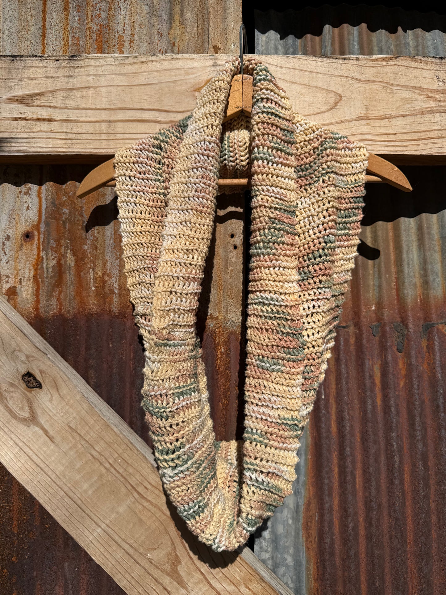 Hand Knit Cotton Scarf