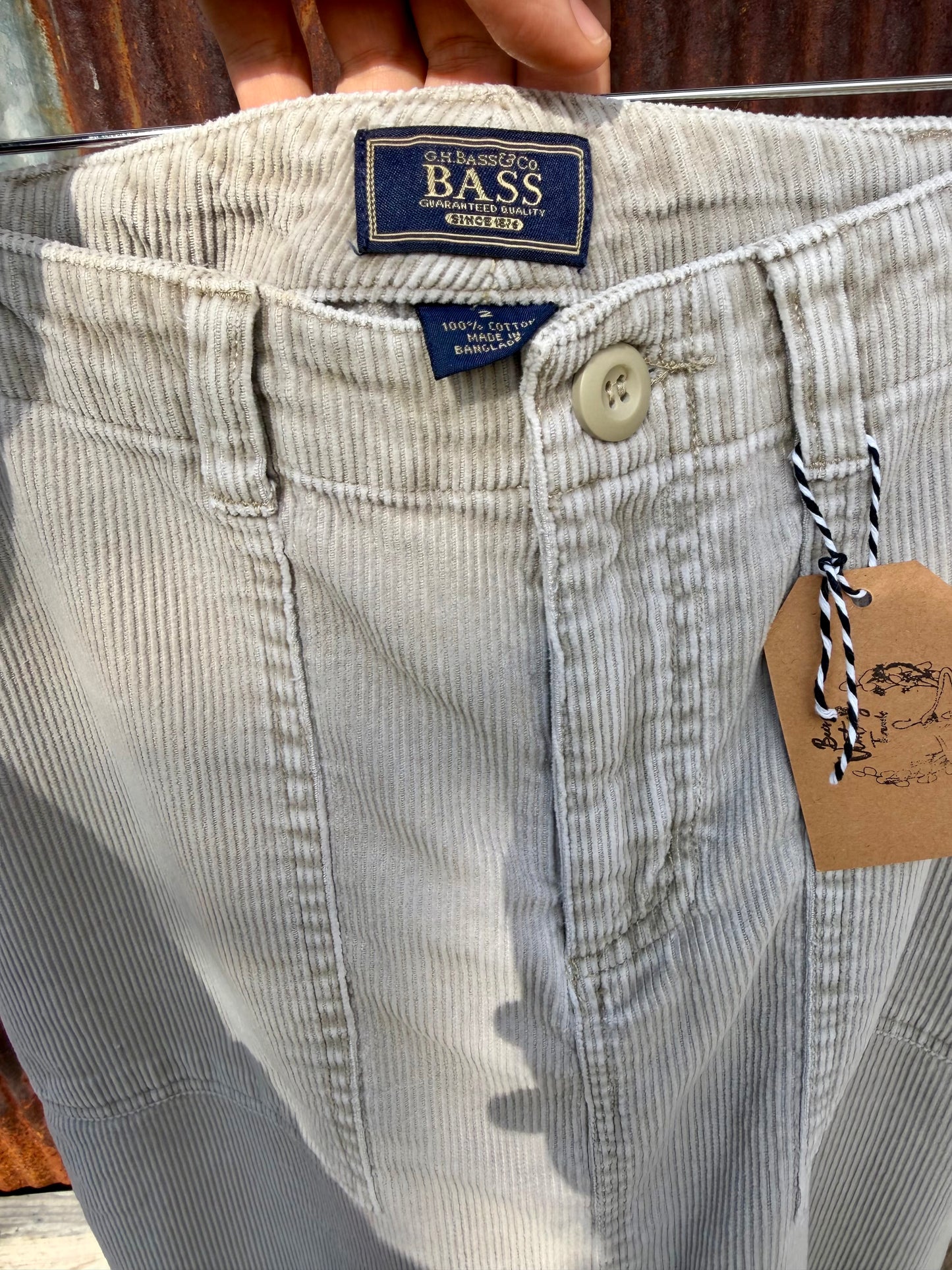 Khaki Corduroy Skirt