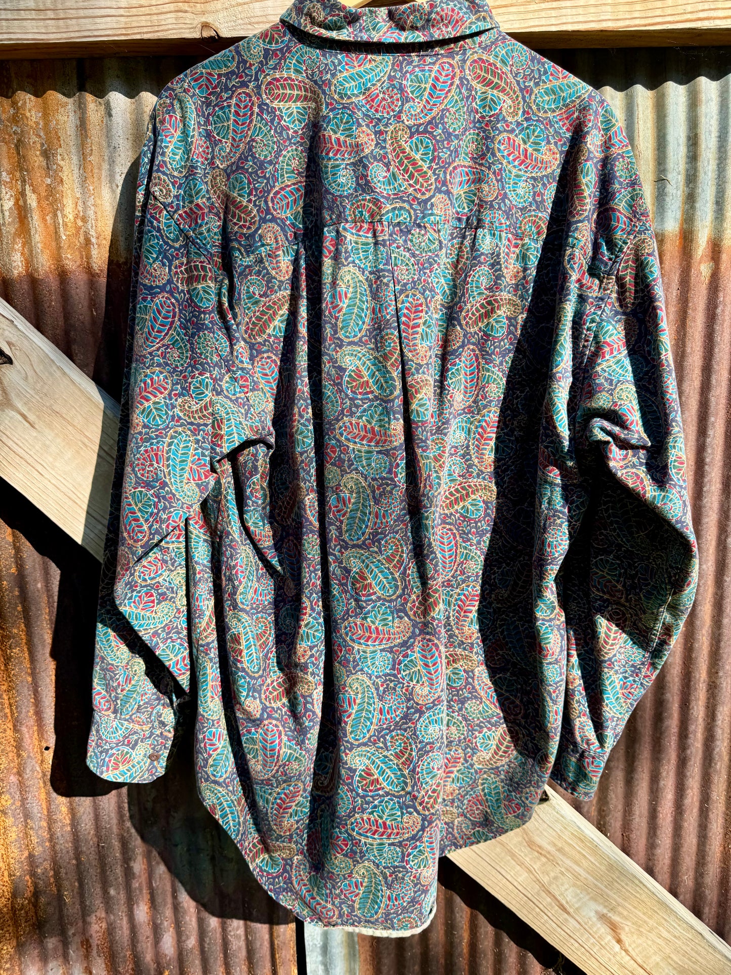 Cotton Paisley Button Down