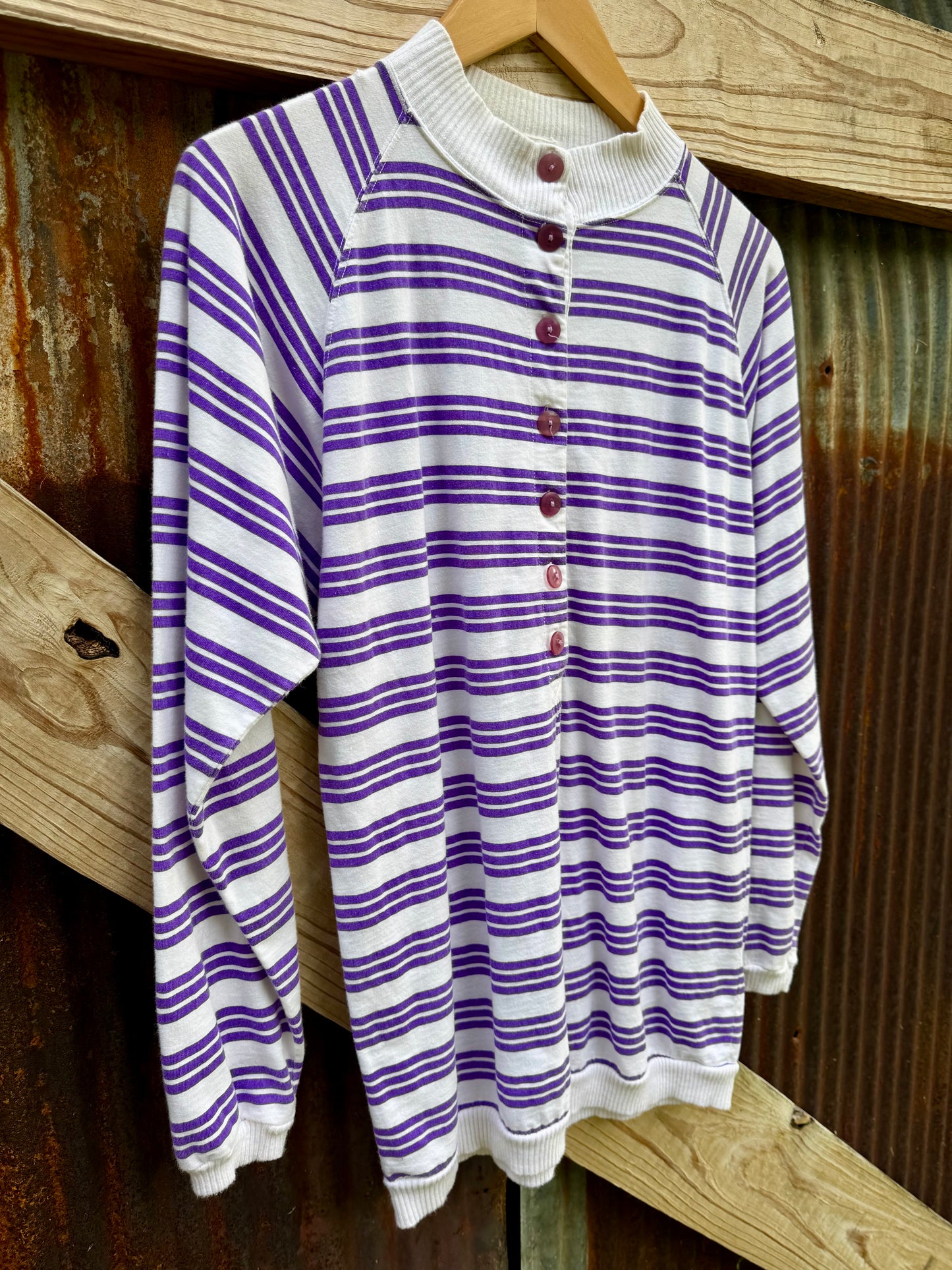 90s Cotton & Bows Striped Shirt