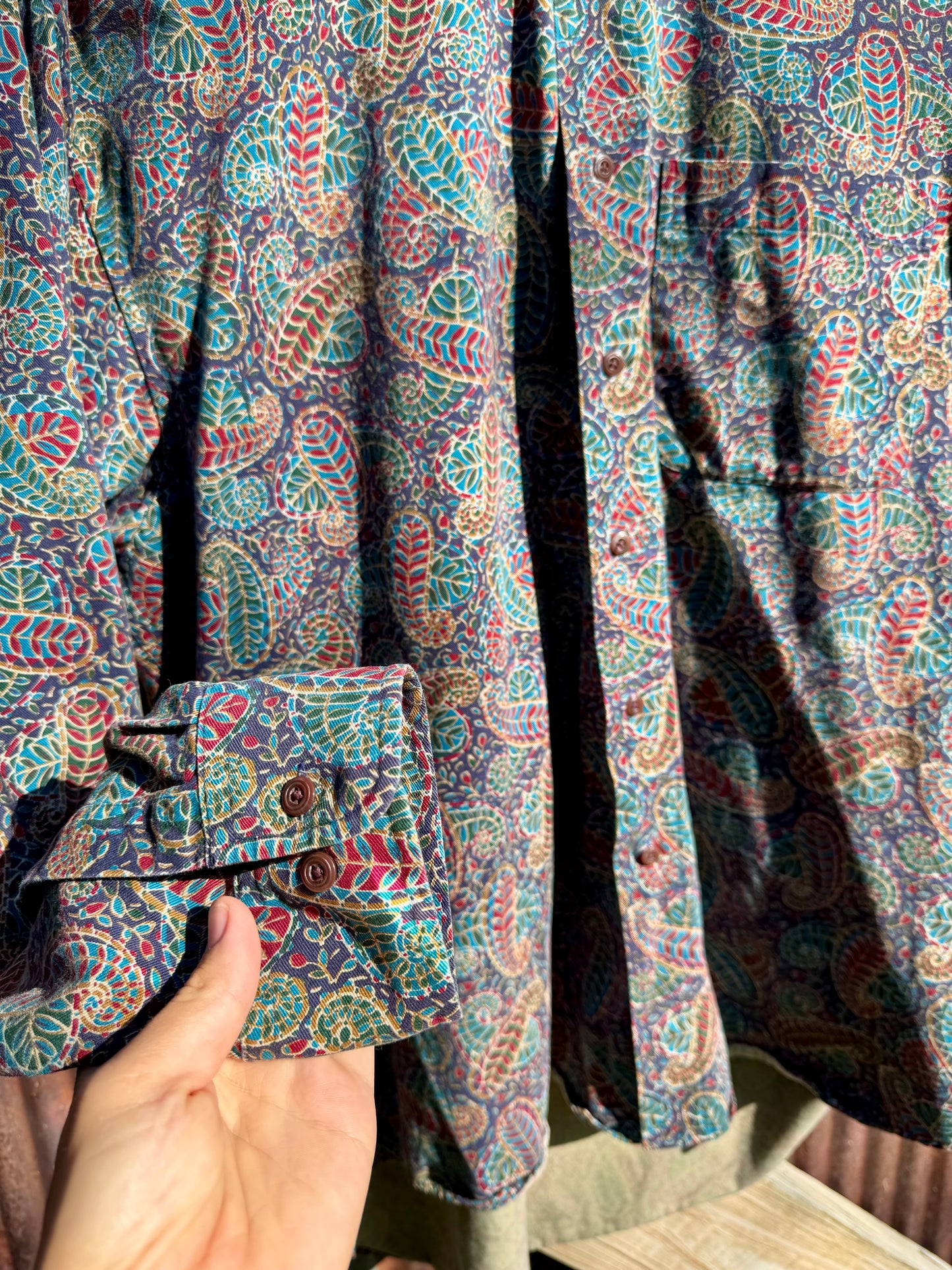 Cotton Paisley Button Down