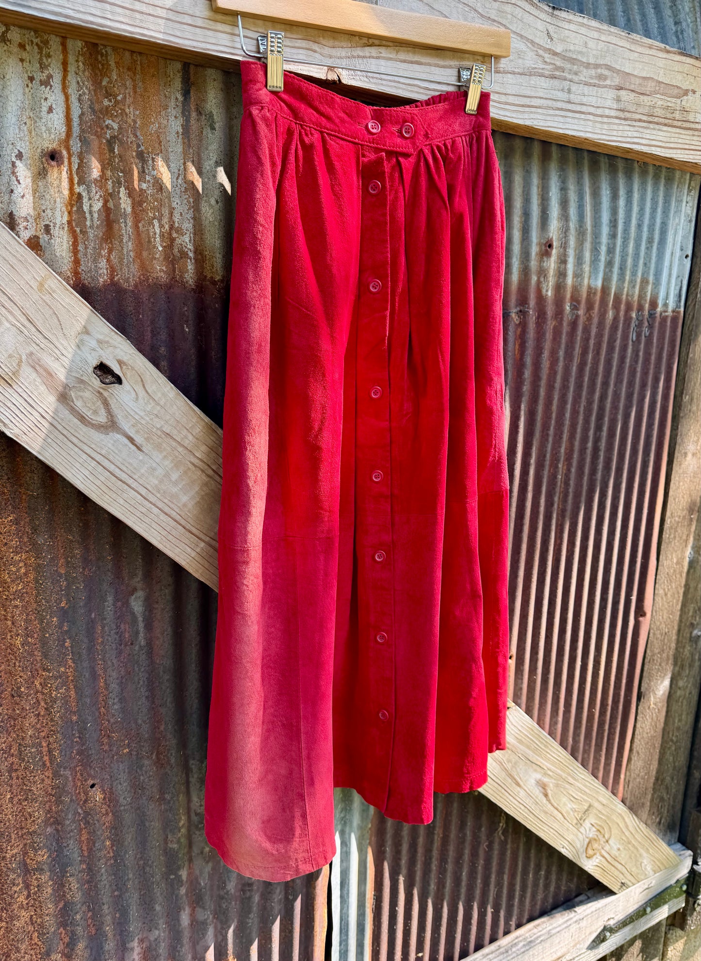 Blocked St. Malo Suede Skirt