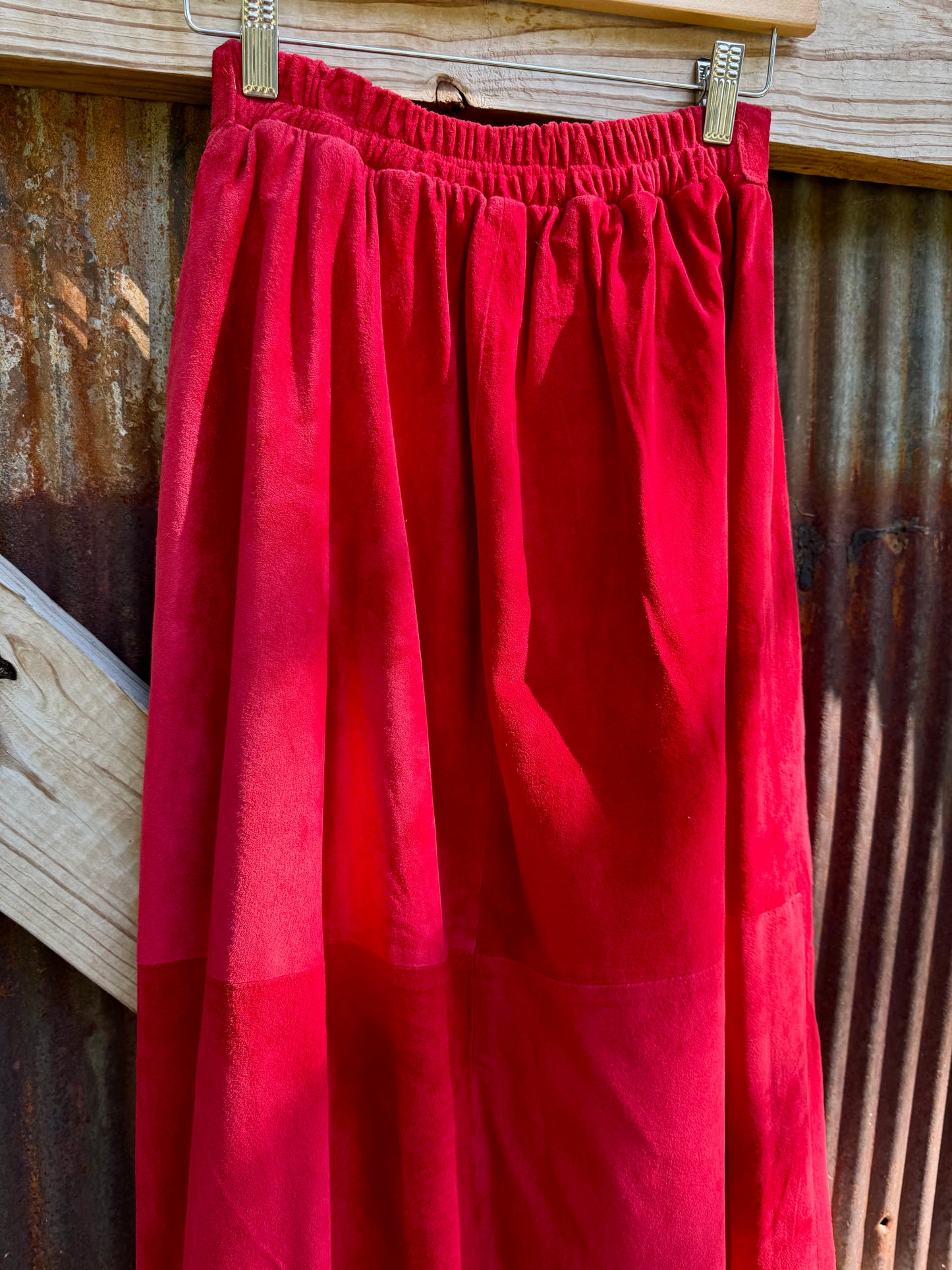 Blocked St. Malo Suede Skirt