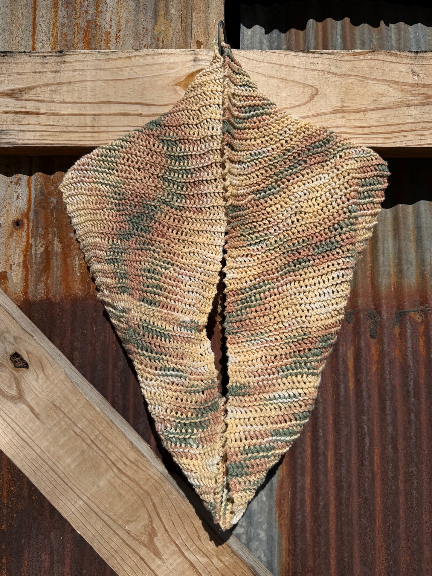 Hand Knit Cotton Scarf
