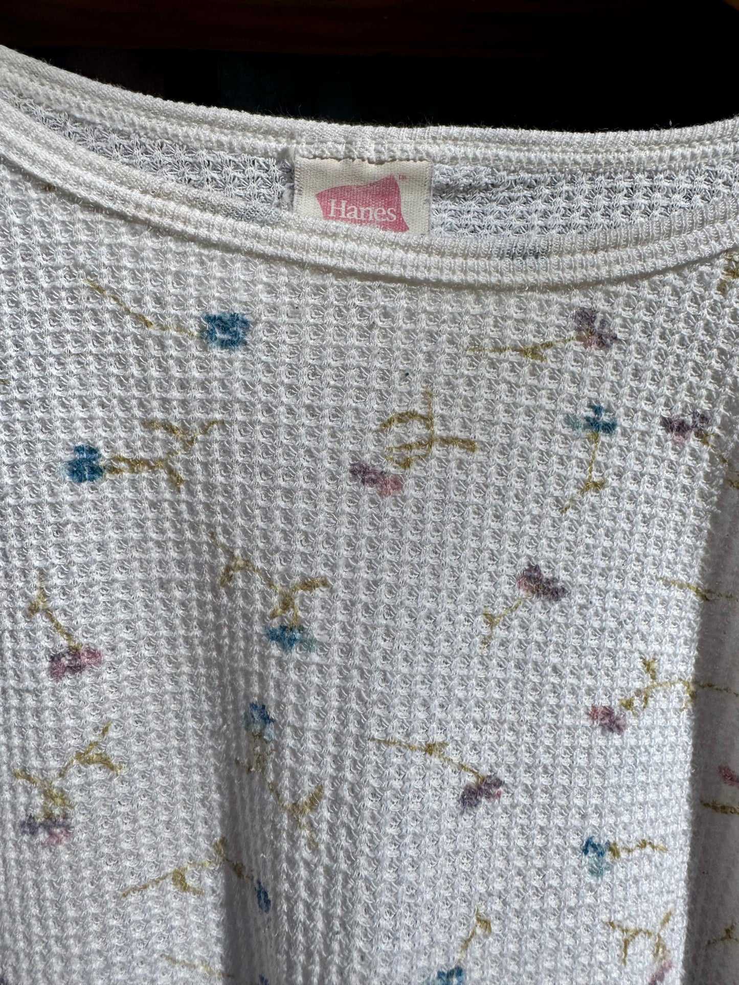 90s Floral Hanes Thermal