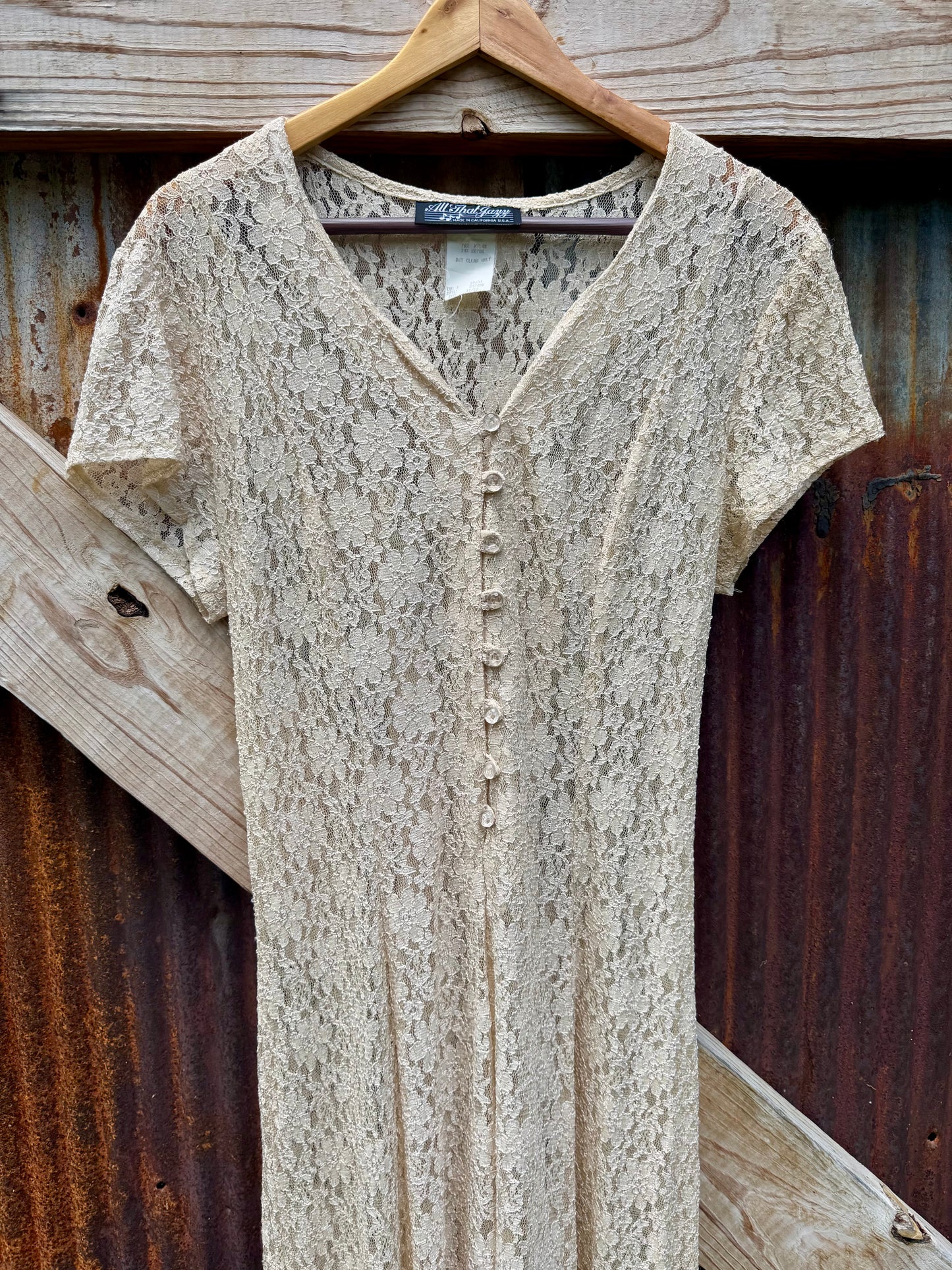 All That Jazz Lace Cream Maxi, 90s