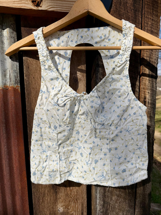 Y2K Floral Cotton Top