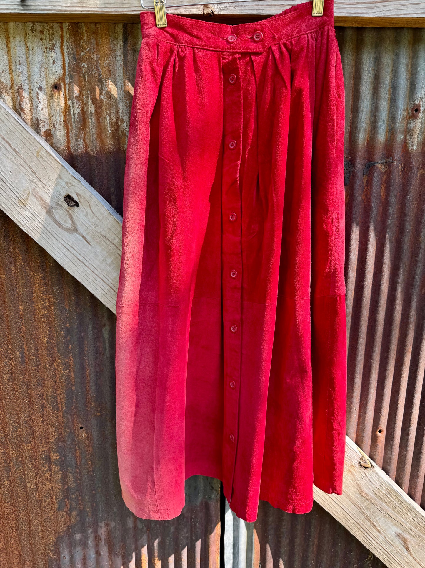Blocked St. Malo Suede Skirt