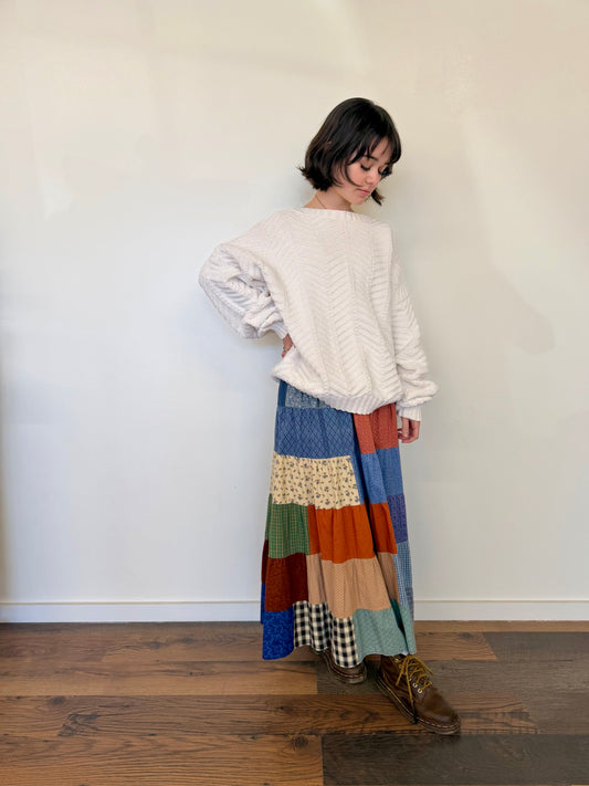 Cotton Patchwork Skirt