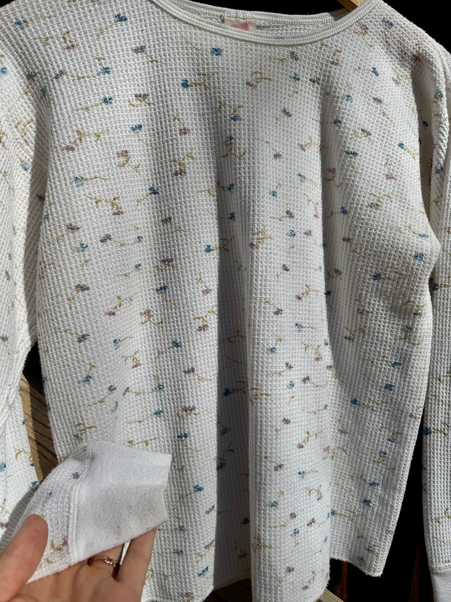 90s Floral Hanes Thermal