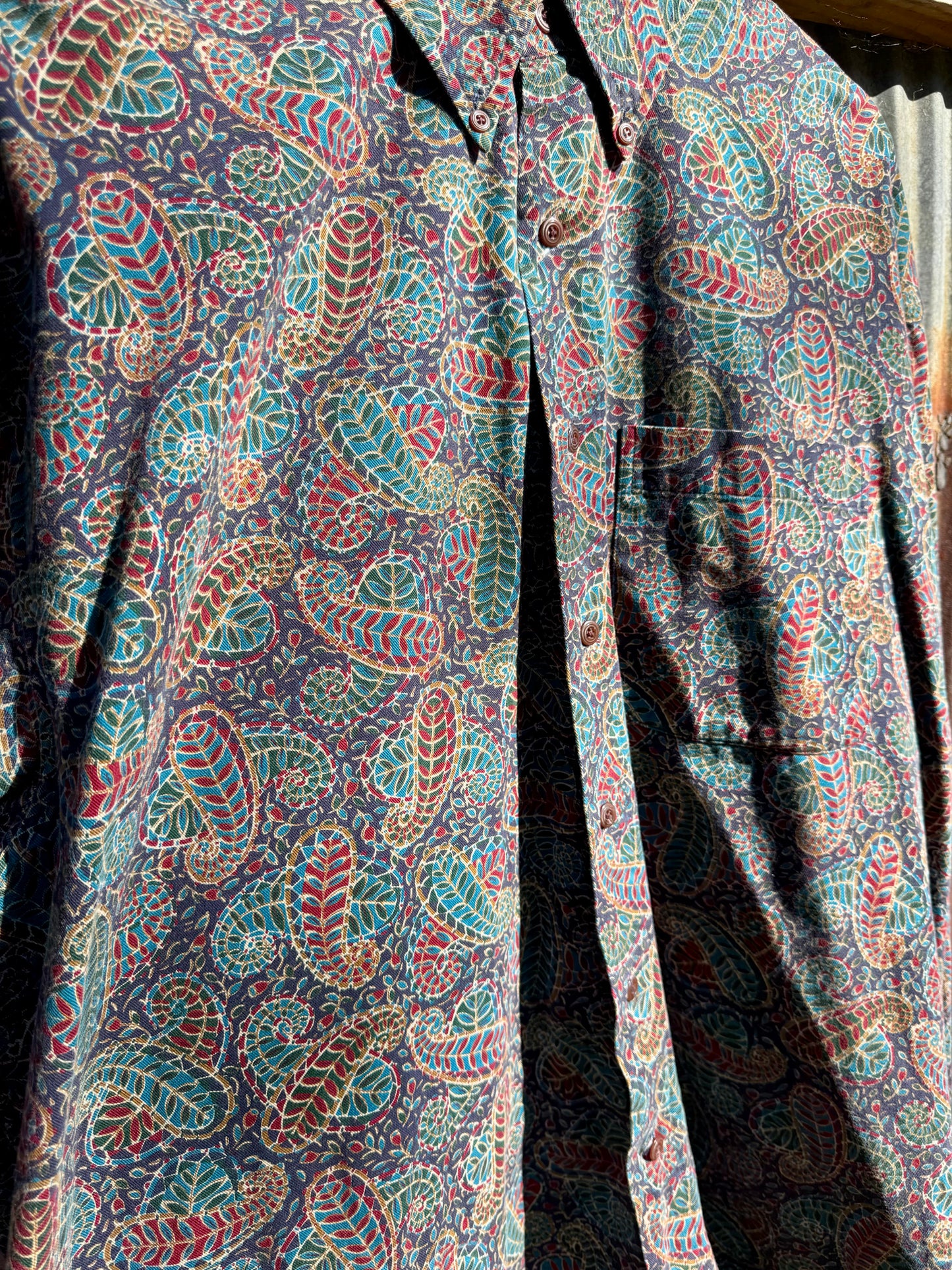 Cotton Paisley Button Down