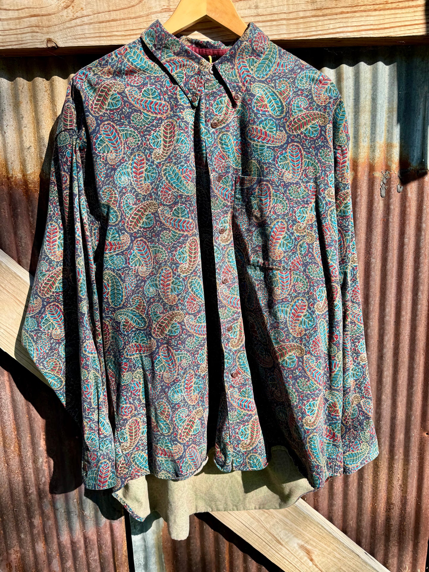 Cotton Paisley Button Down