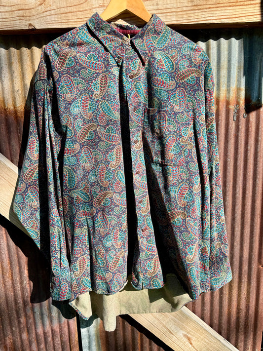Cotton Paisley Button Down