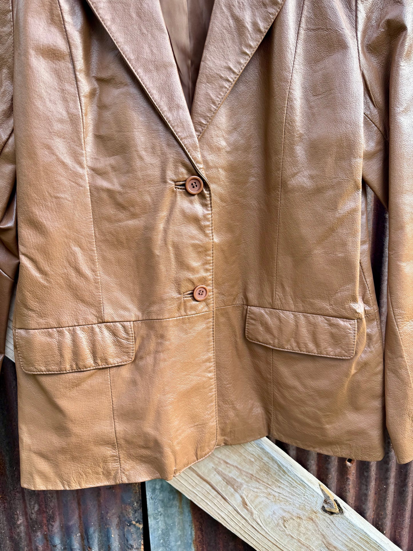 Cognac Leather Jacket