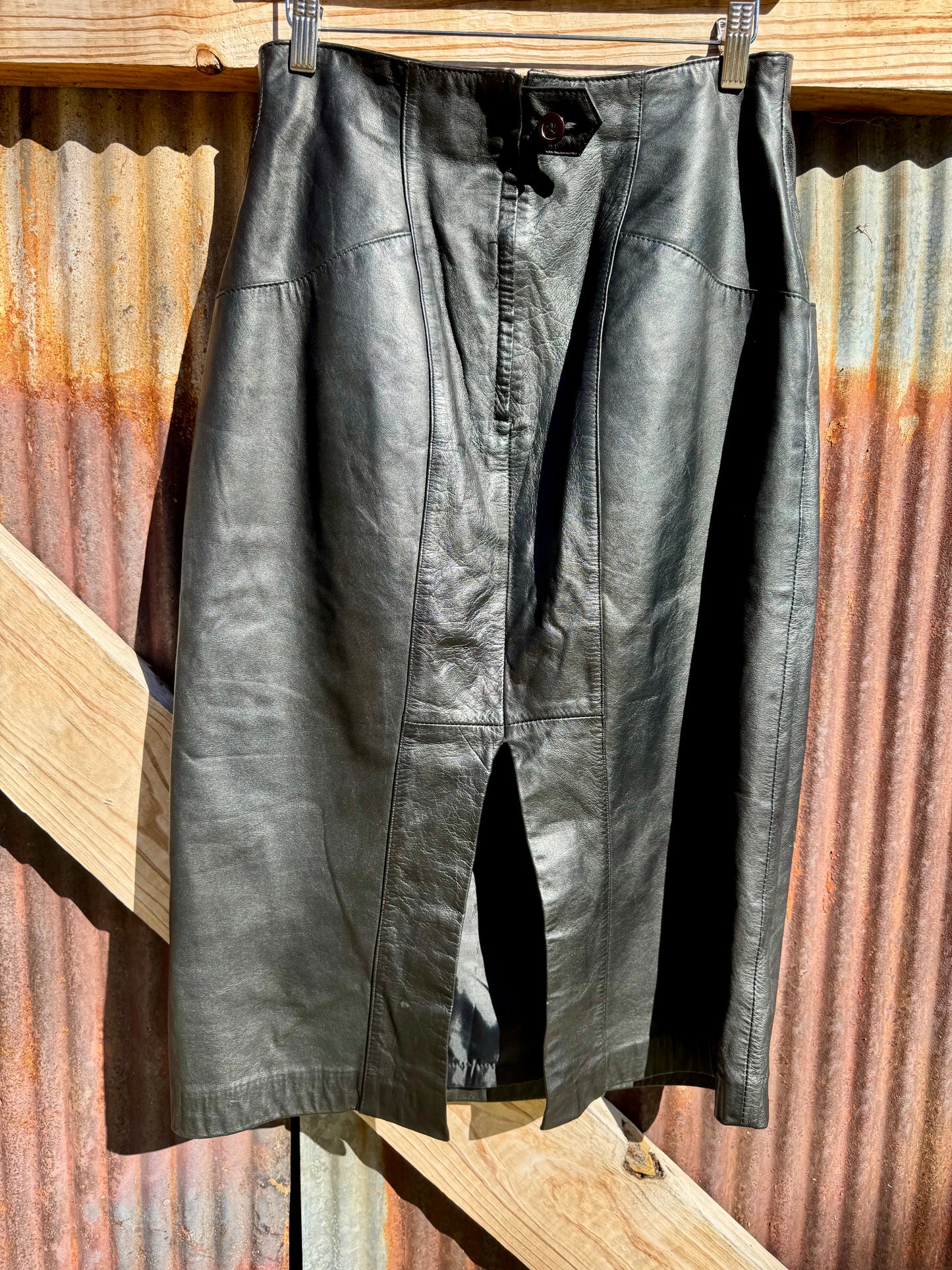 Avanti Leather Skirt