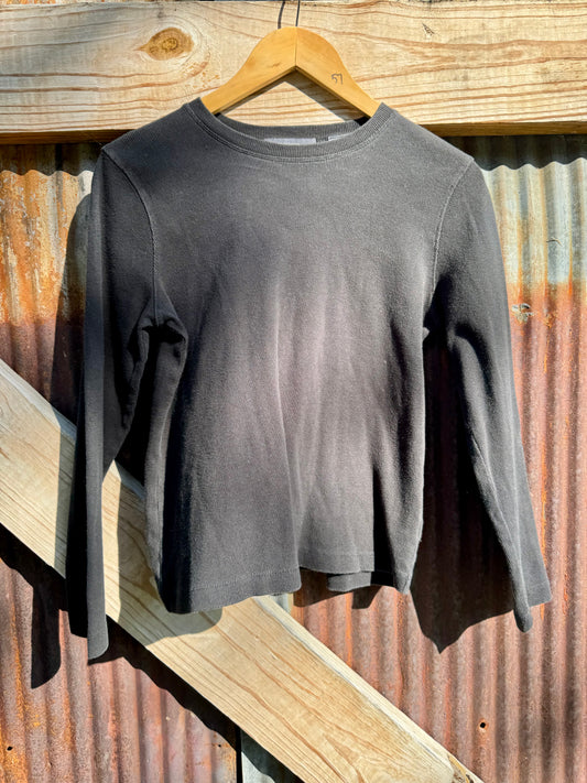 Black Ribbed Basic Top