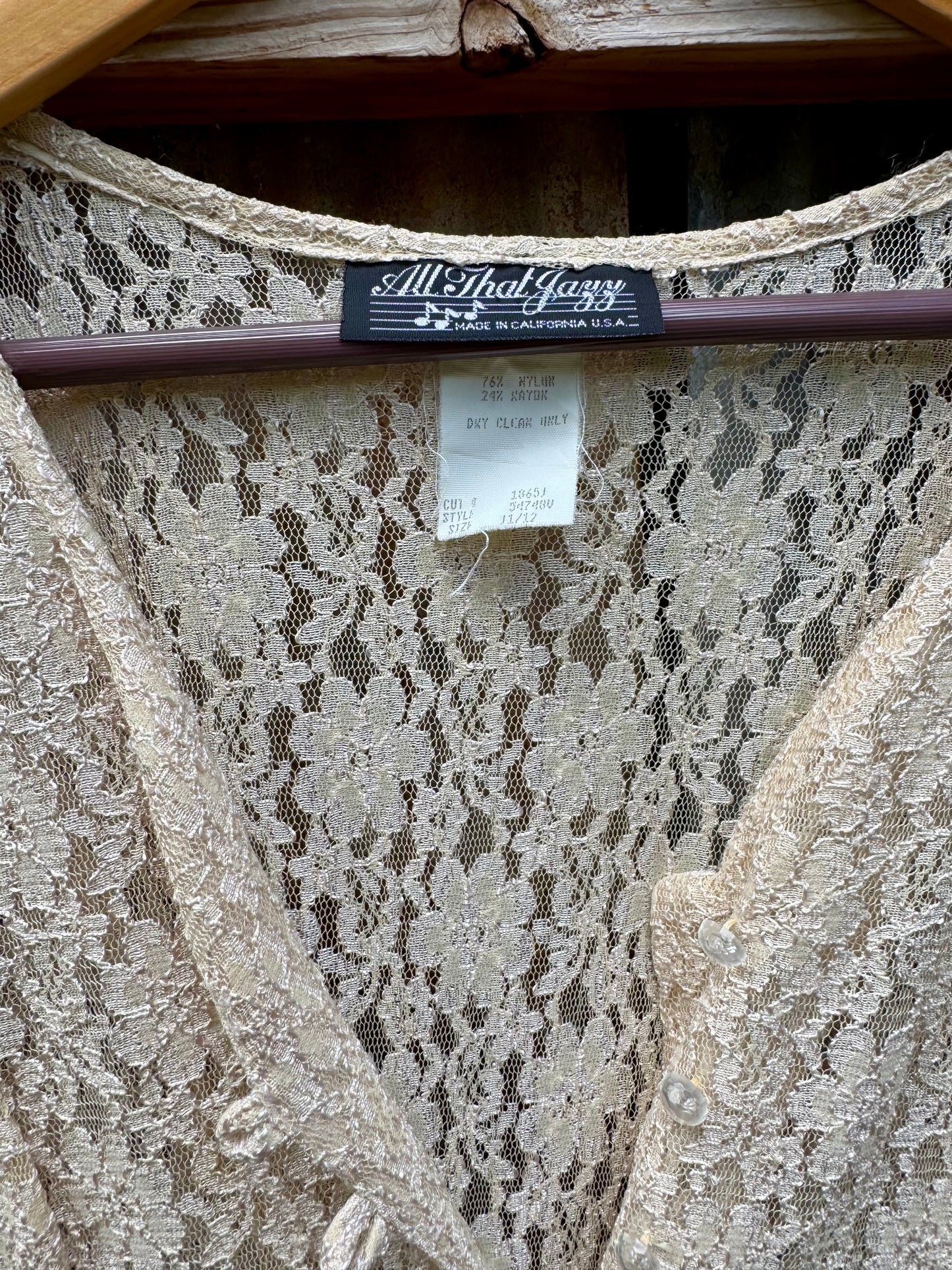 All That Jazz Lace Cream Maxi, 90s