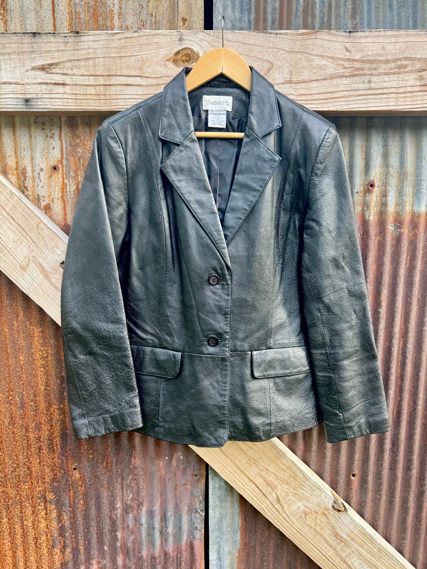 Leather Blazer Style Jacket