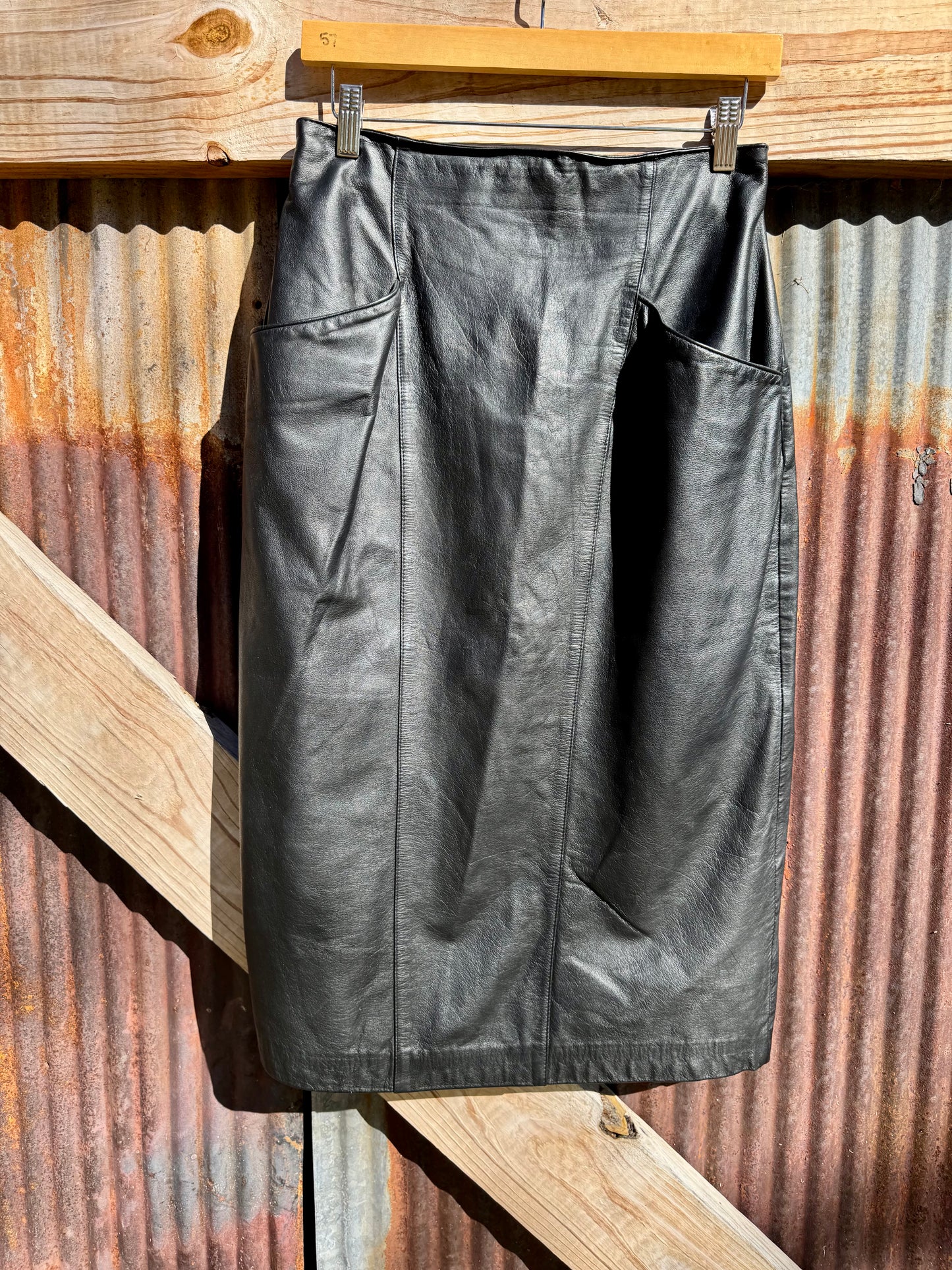 Avanti Leather Skirt
