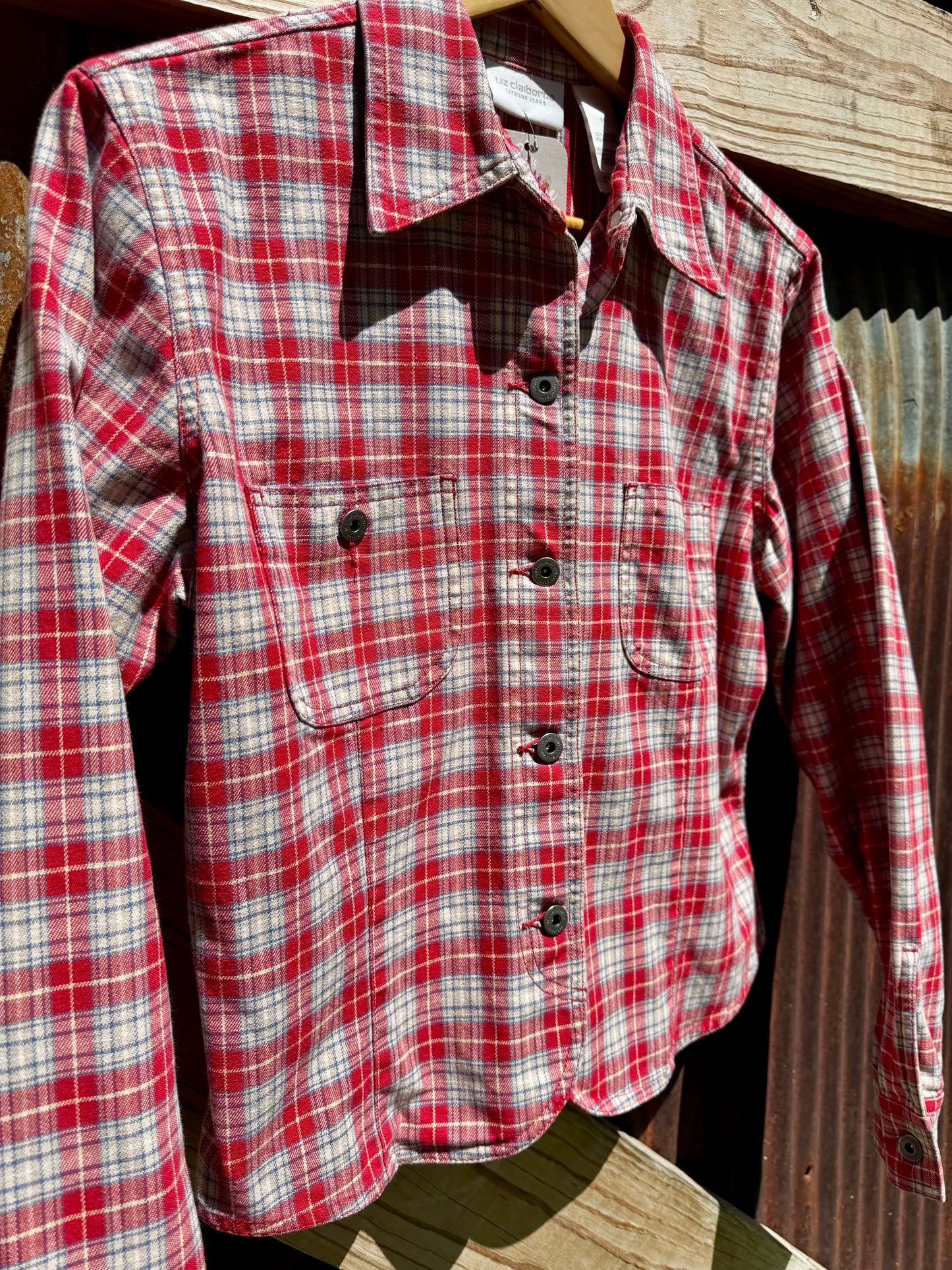 Liz Plaid Crop