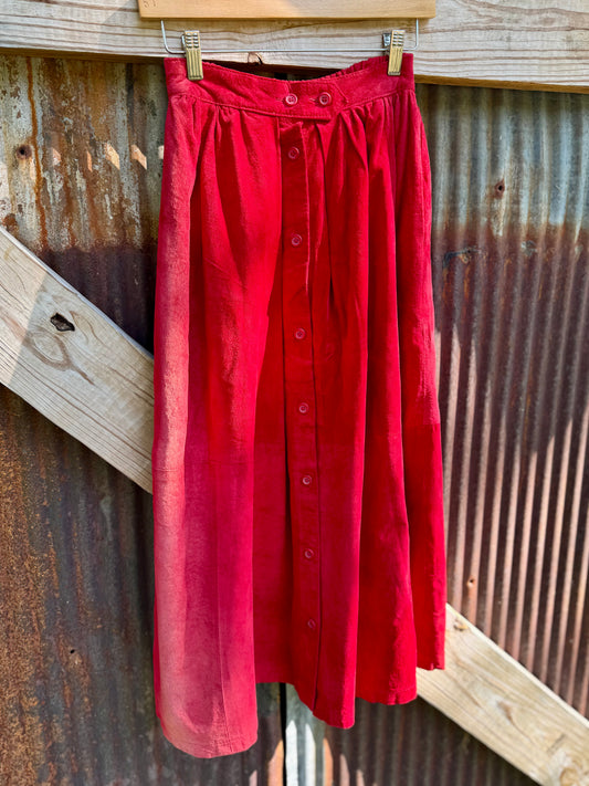 Blocked St. Malo Suede Skirt